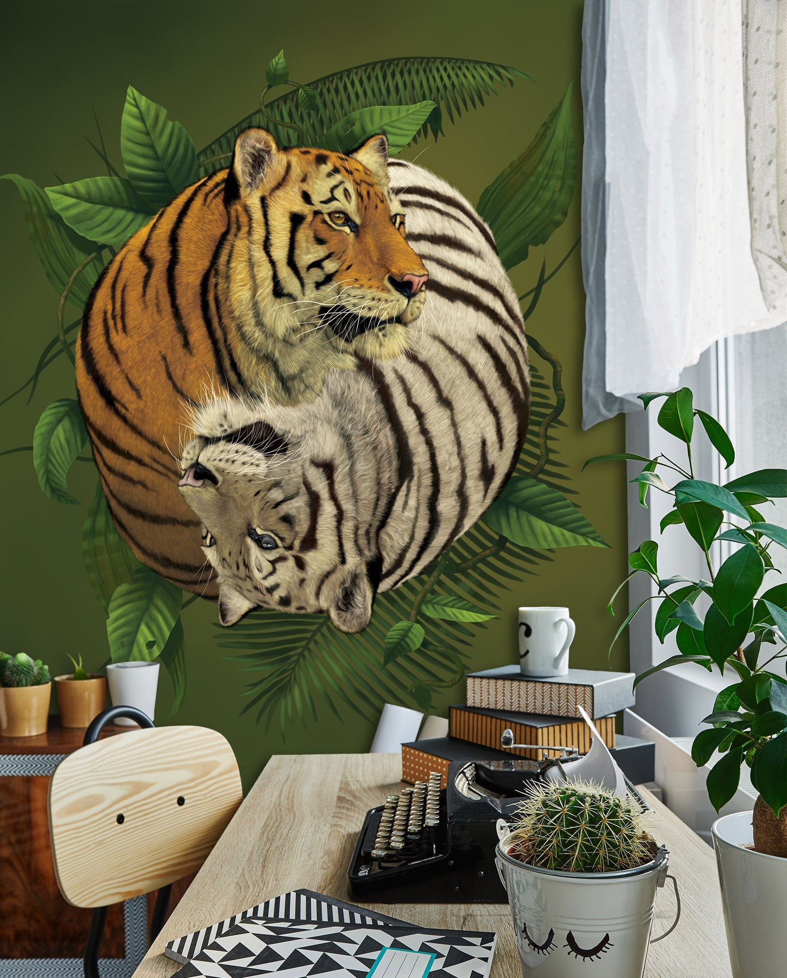 3D Tiger 1558 Wall Murals Exclusive Designer Vincent Wallpaper AJ Wallpaper 