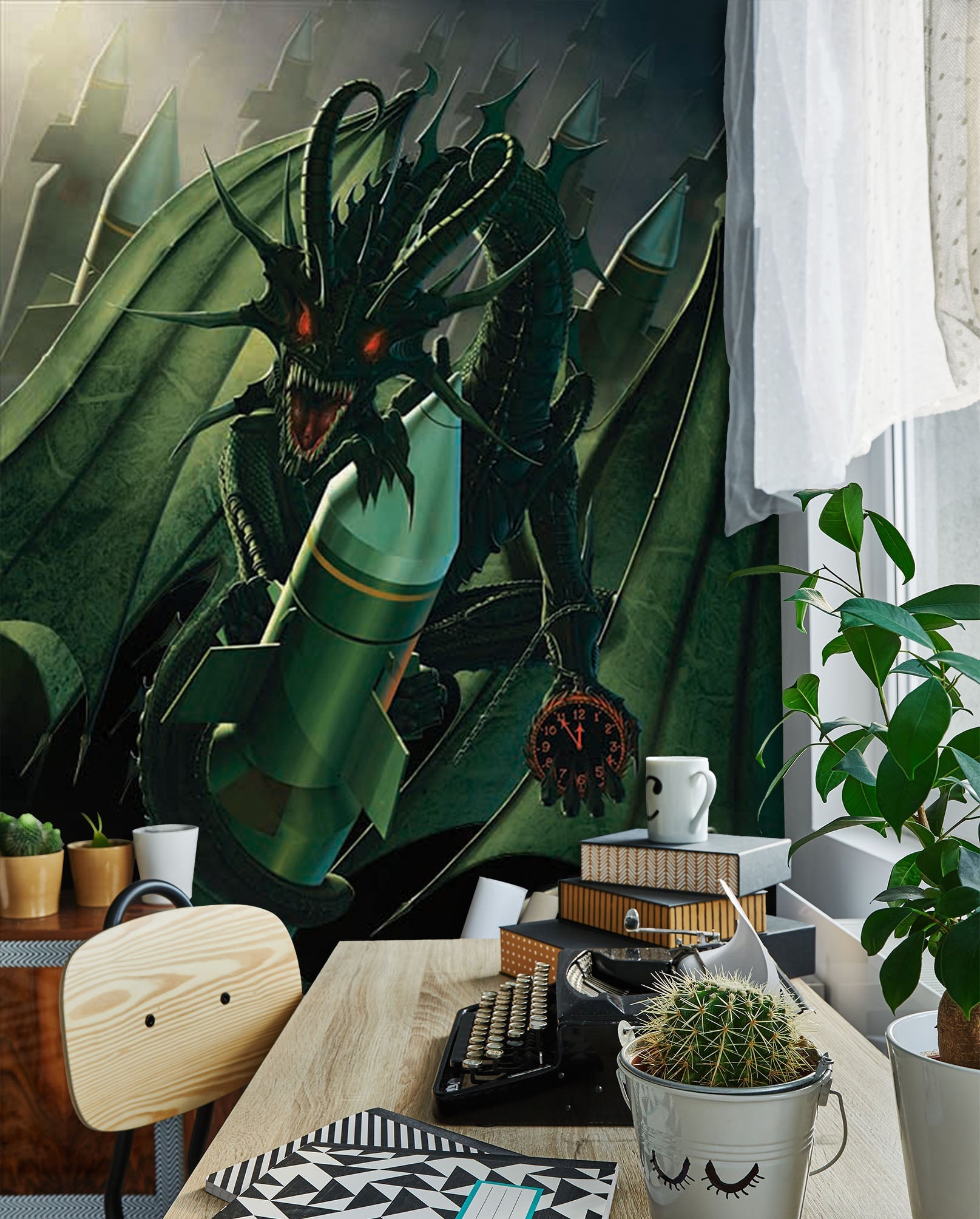 3D Doom Dragon 1508 Wall Murals Exclusive Designer Vincent Wallpaper AJ Wallpaper 