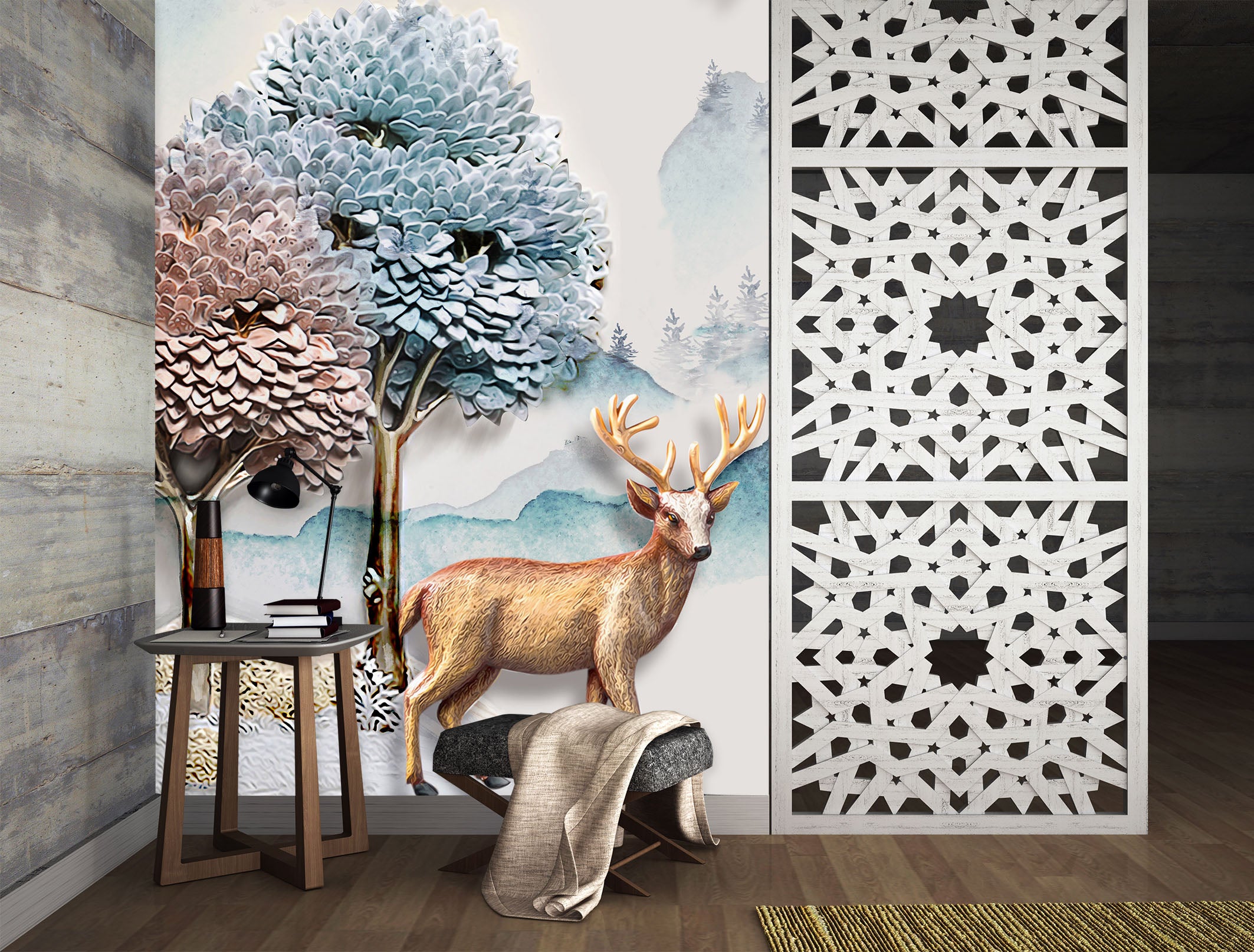 3D Colored Valley 063 Wall Murals