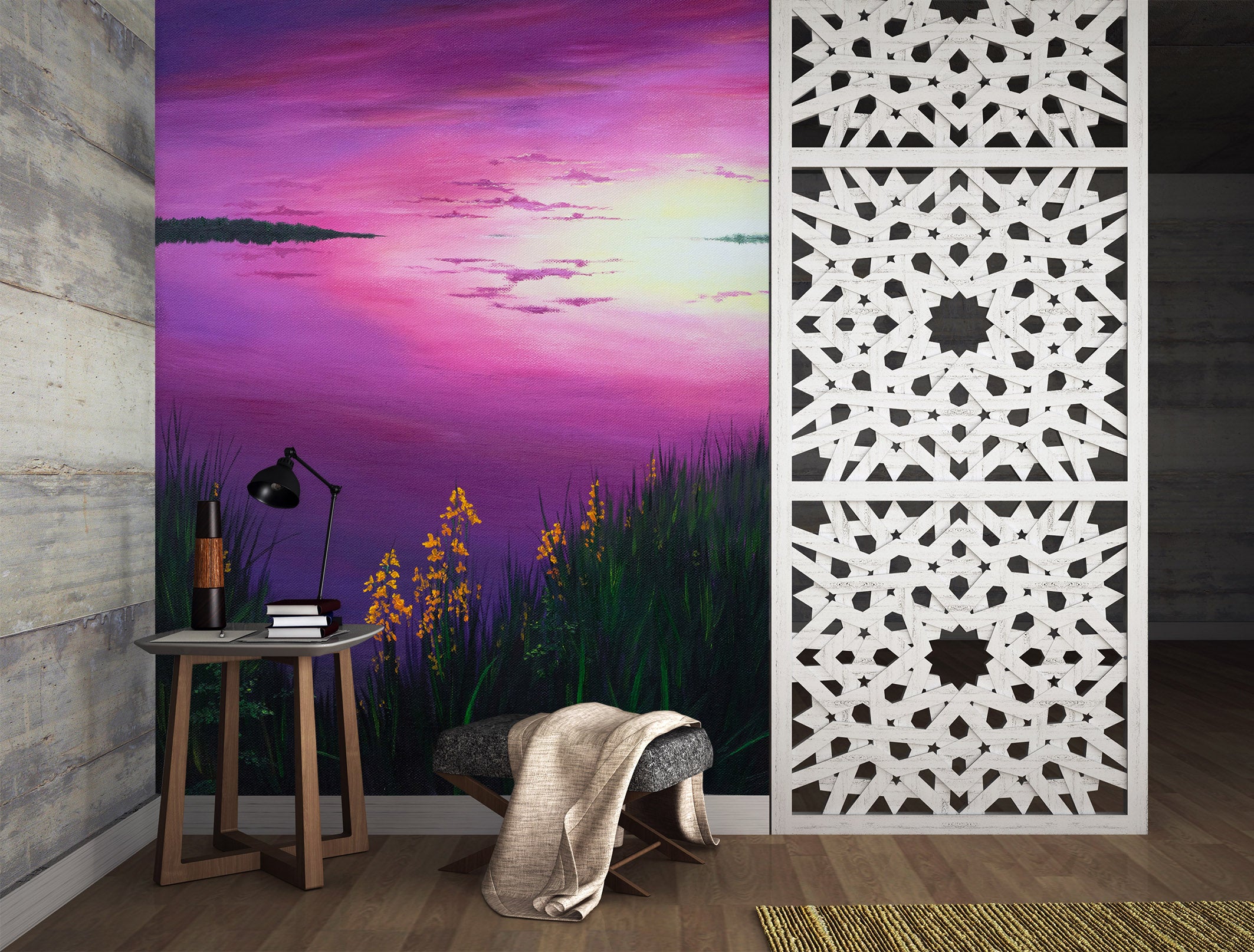 3D Purple Sky 1876 Marina Zotova Wall Mural Wall Murals