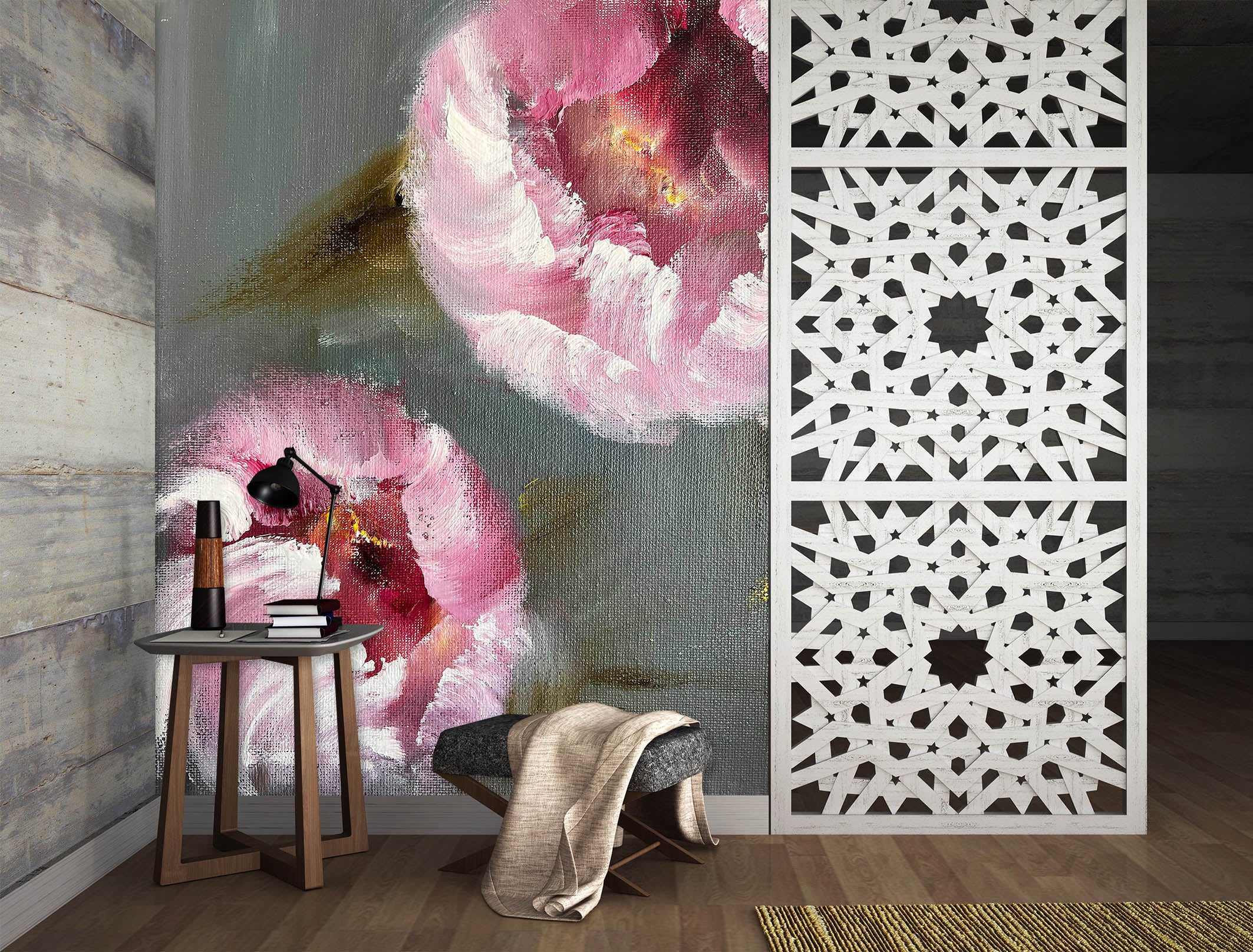 3D Painted Flowers 285 Skromova Marina Wall Mural Wall Murals