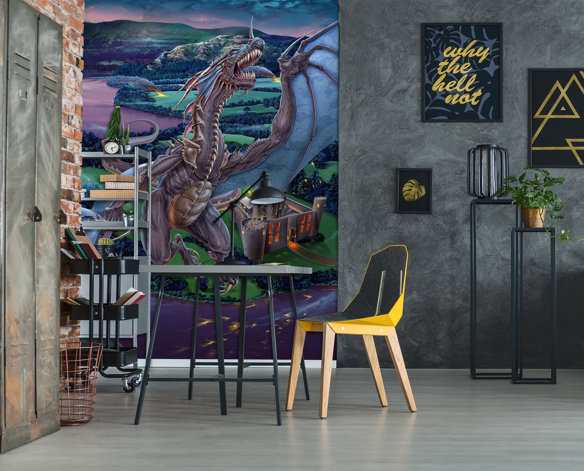 3D Big Dragon 5032 Tom Wood Wall Mural Wall Murals