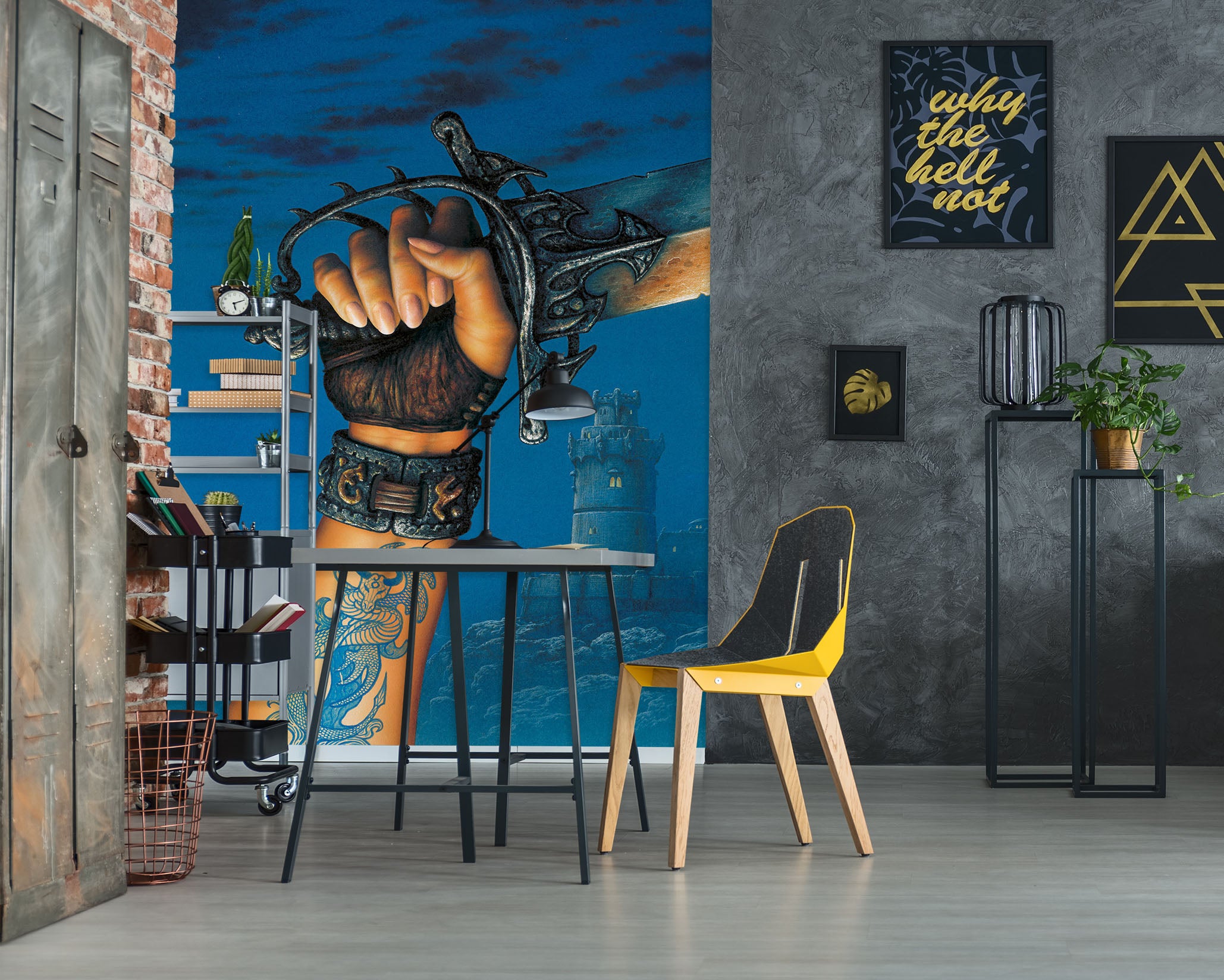 3D Sword In Hand 7092 Ciruelo Wall Mural Wall Murals