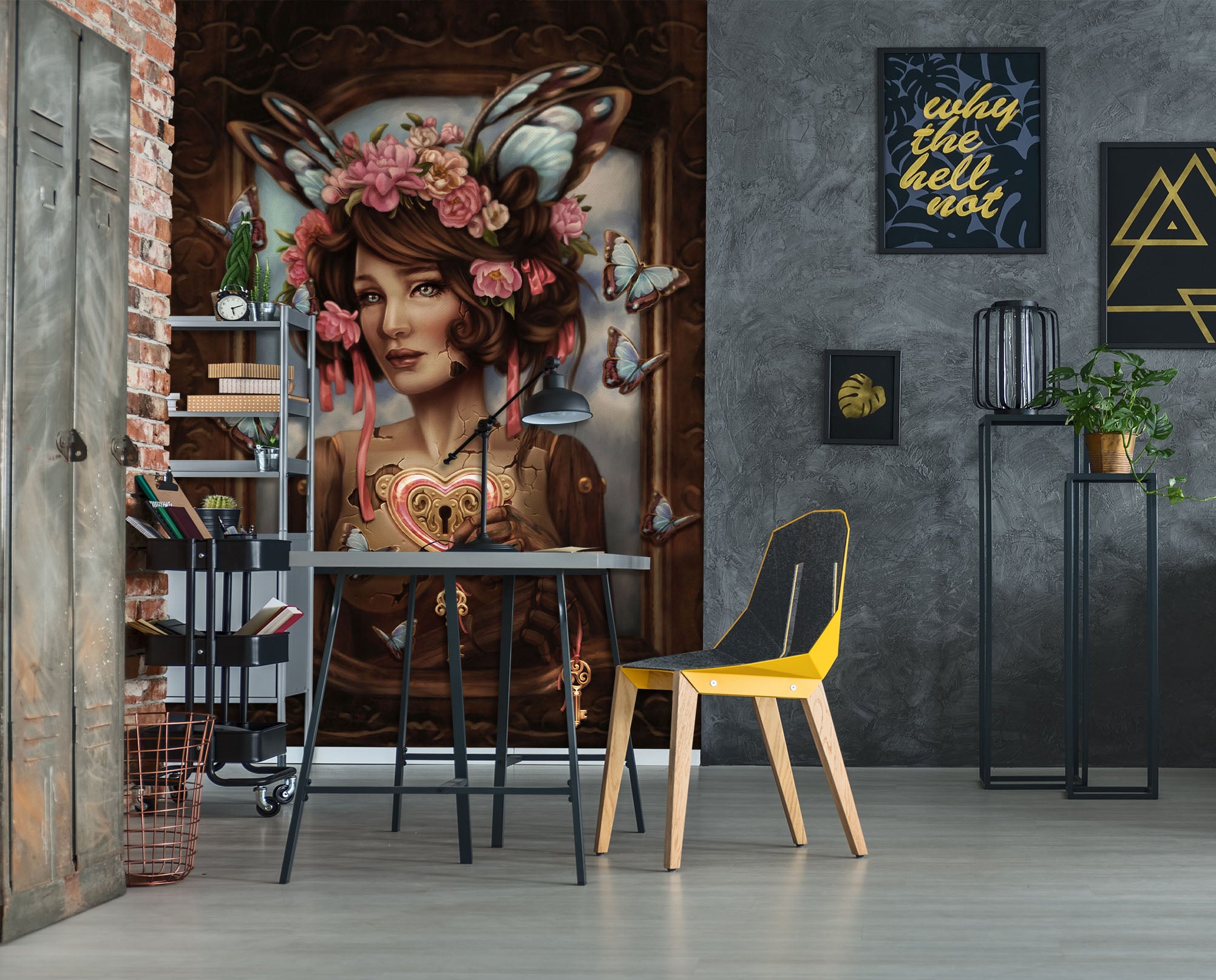 3D Butterfly Woman 8802 Brigid Ashwood Wall Mural Wall Murals