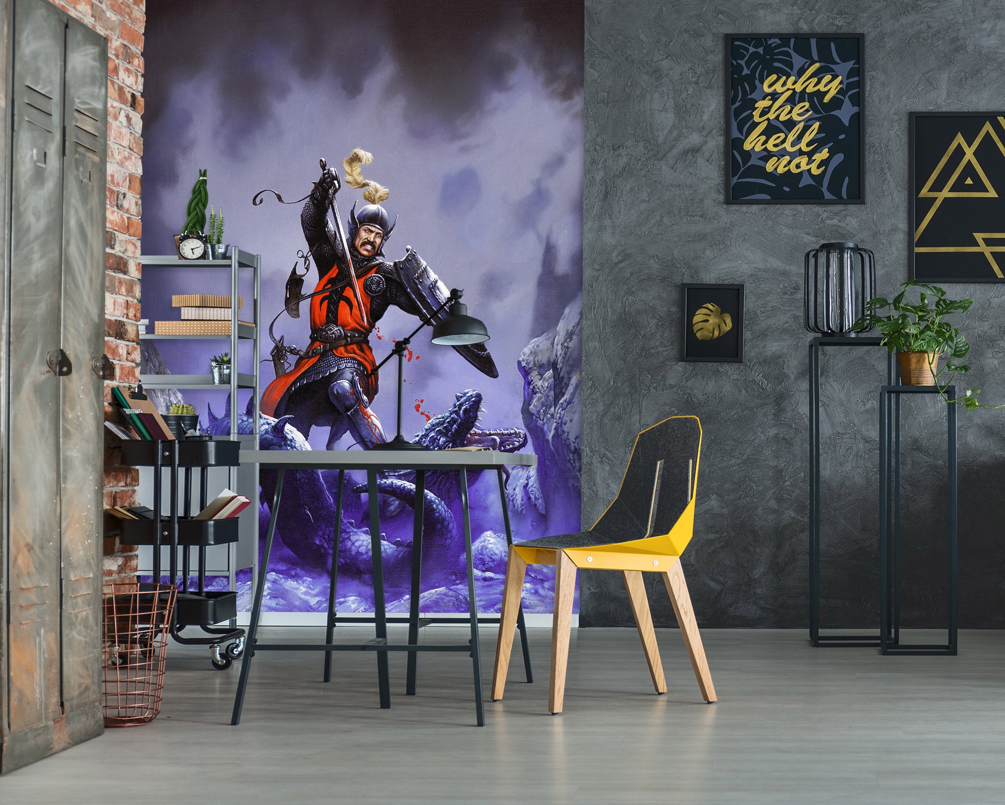 3D Soldier Kills Dragon 7105 Ciruelo Wall Mural Wall Murals