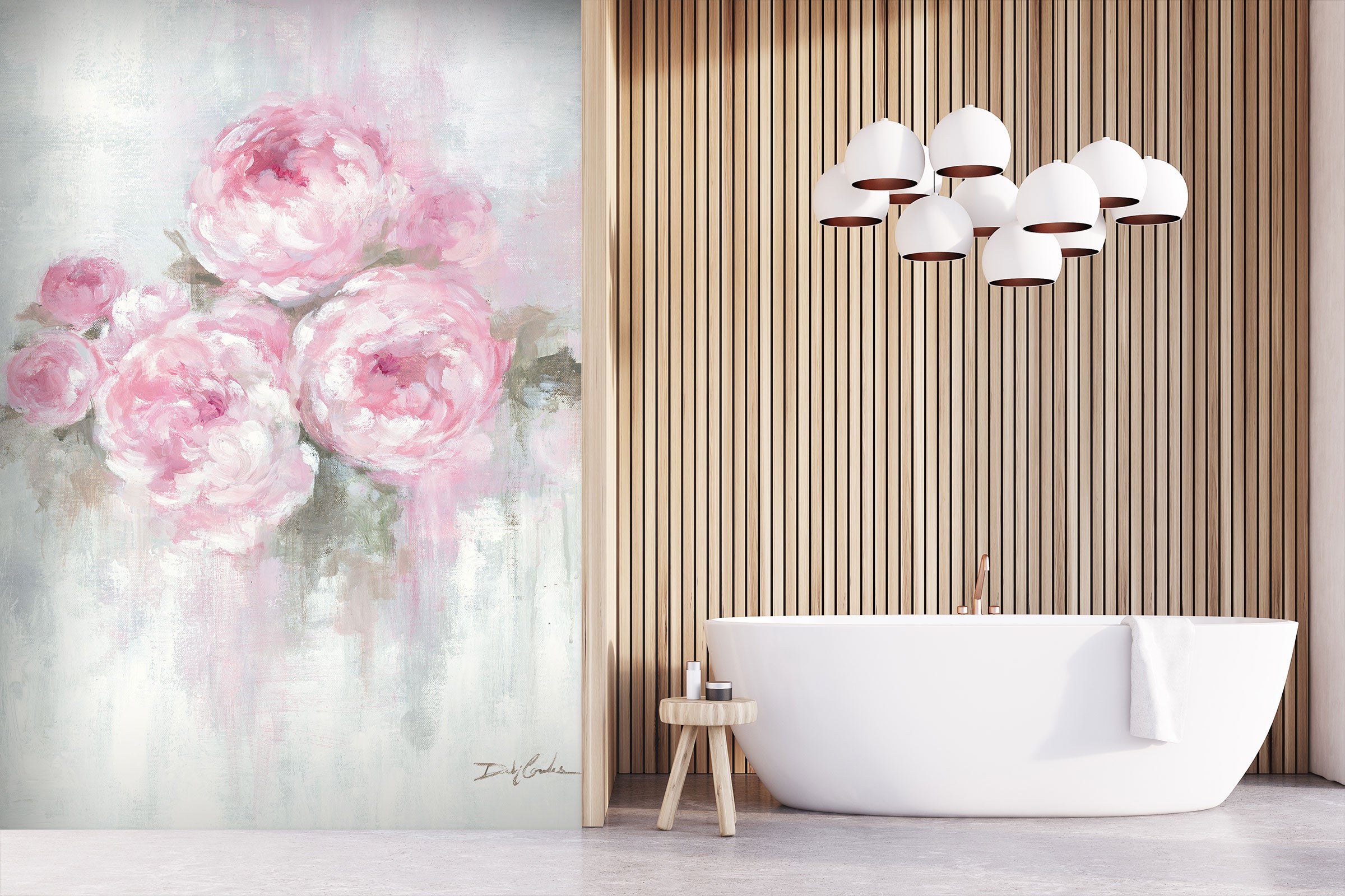 3D Pink Flowers 4031 Debi Coules Wall Mural Wall Murals