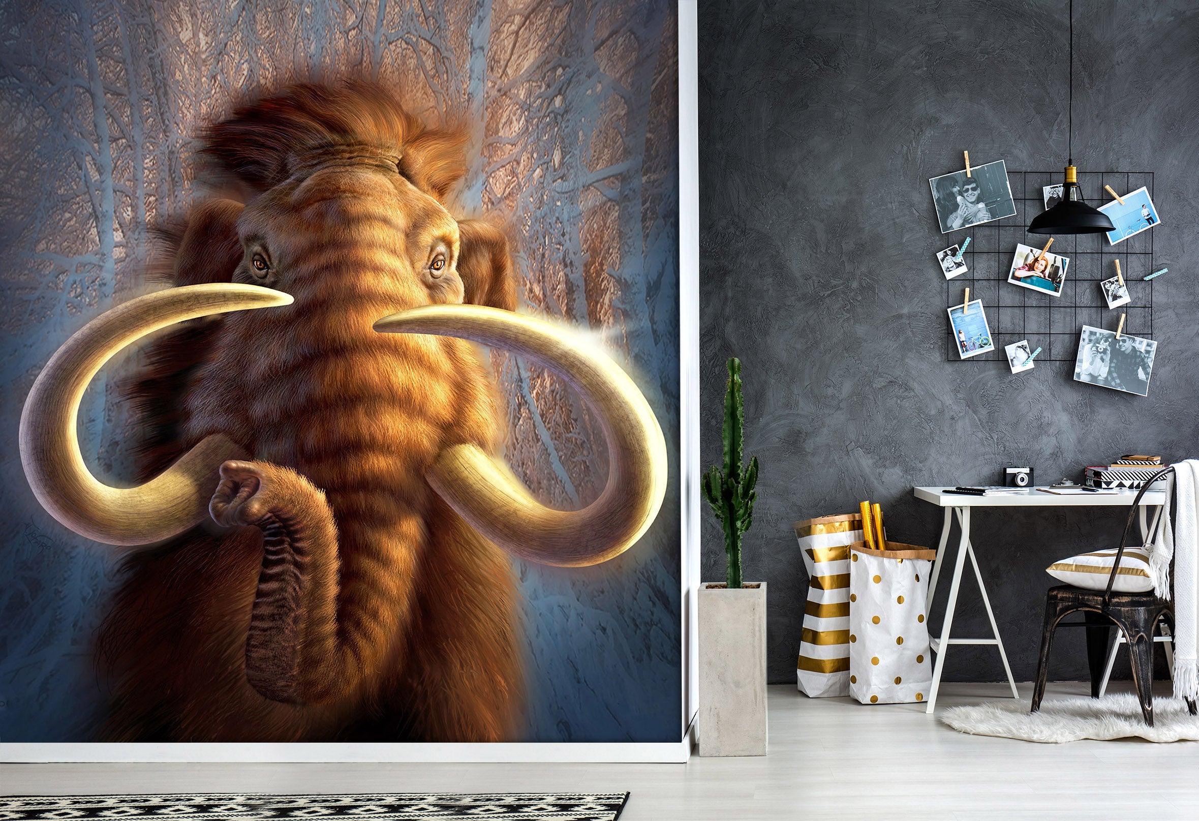 3D Mammoth 1413 Jerry LoFaro Wall Mural Wall Murals