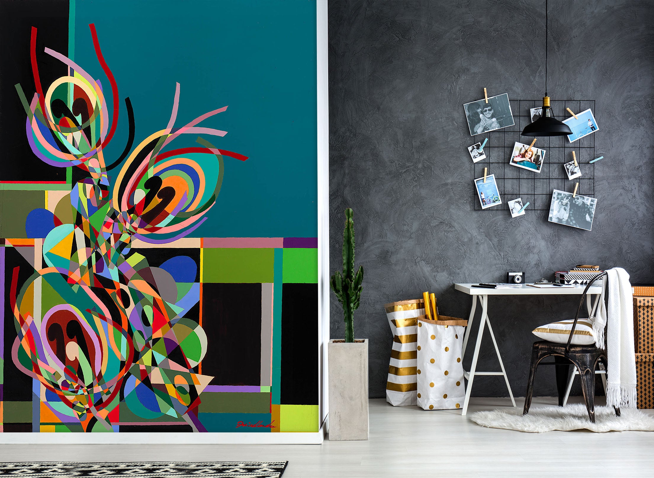 3D Color Pattern 261 Allan P. Friedlander Wall Mural Wall Murals