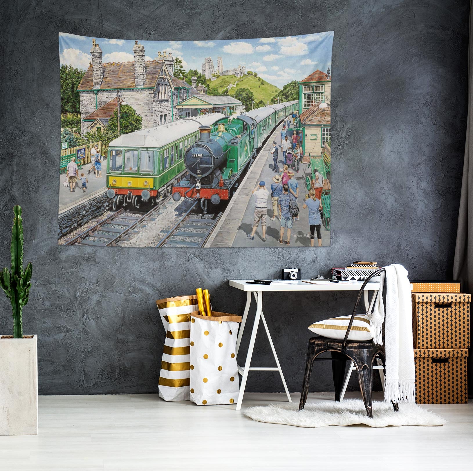 3D Train 11245 Trevor Mitchell Tapestry Hanging Cloth Hang