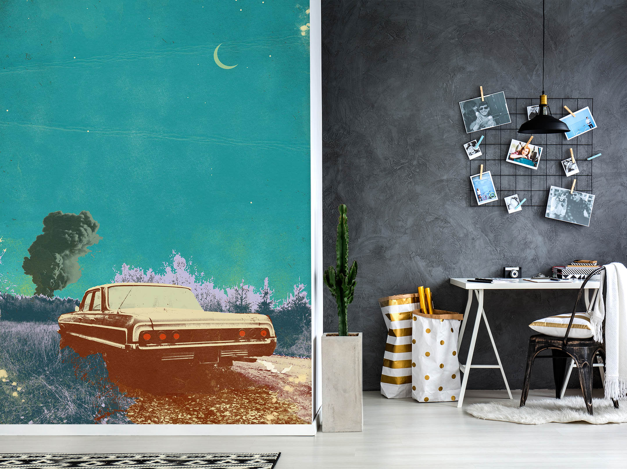 3D Evening Explosion 1402 Showdeer Wall Mural Wall Murals