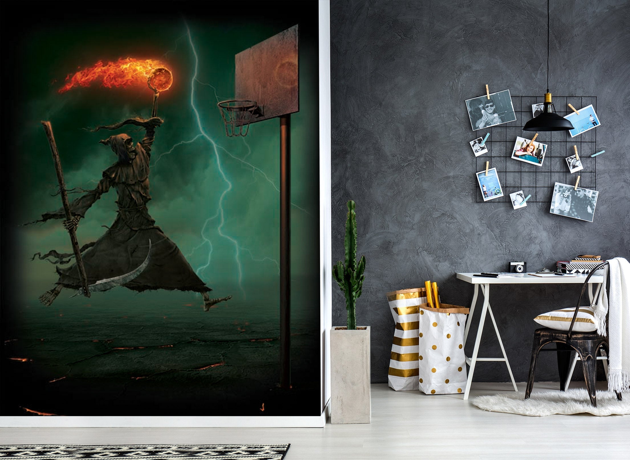 3D Hell WISP 1505 Wall Murals Exclusive Designer Vincent Wallpaper AJ Wallpaper 