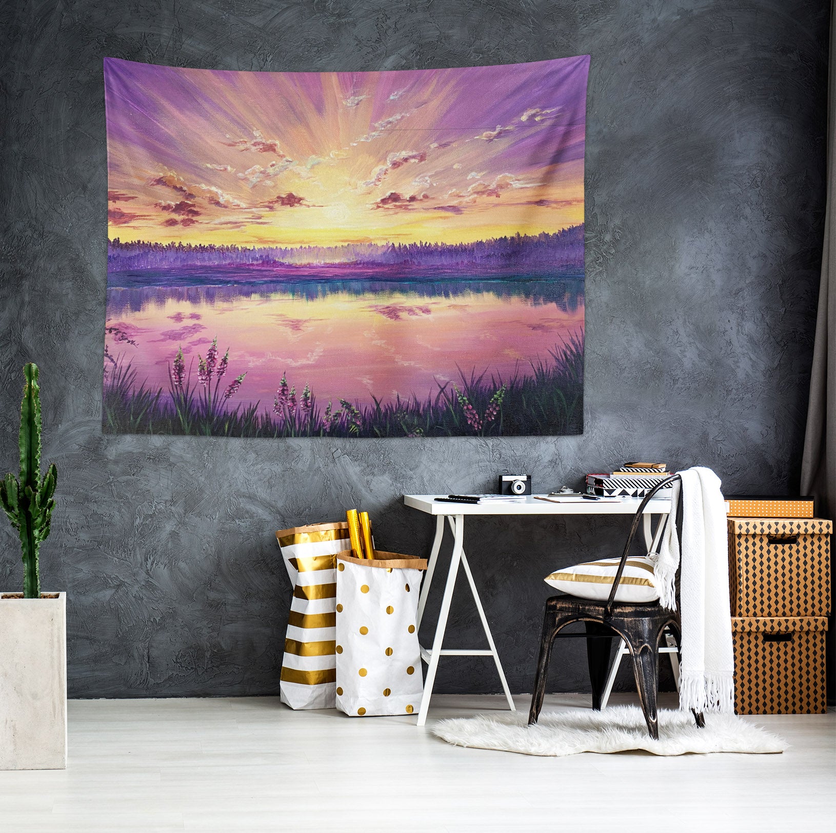 3D Purple Sky Sunshine 866 Marina Zotova Tapestry Hanging Cloth Hang