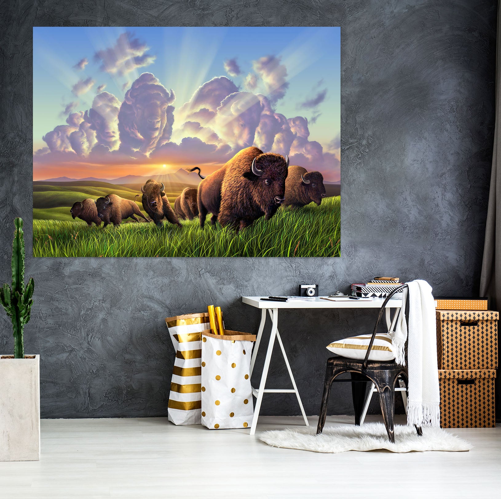 3D Stampede 013 Jerry LoFaro Wall Sticker