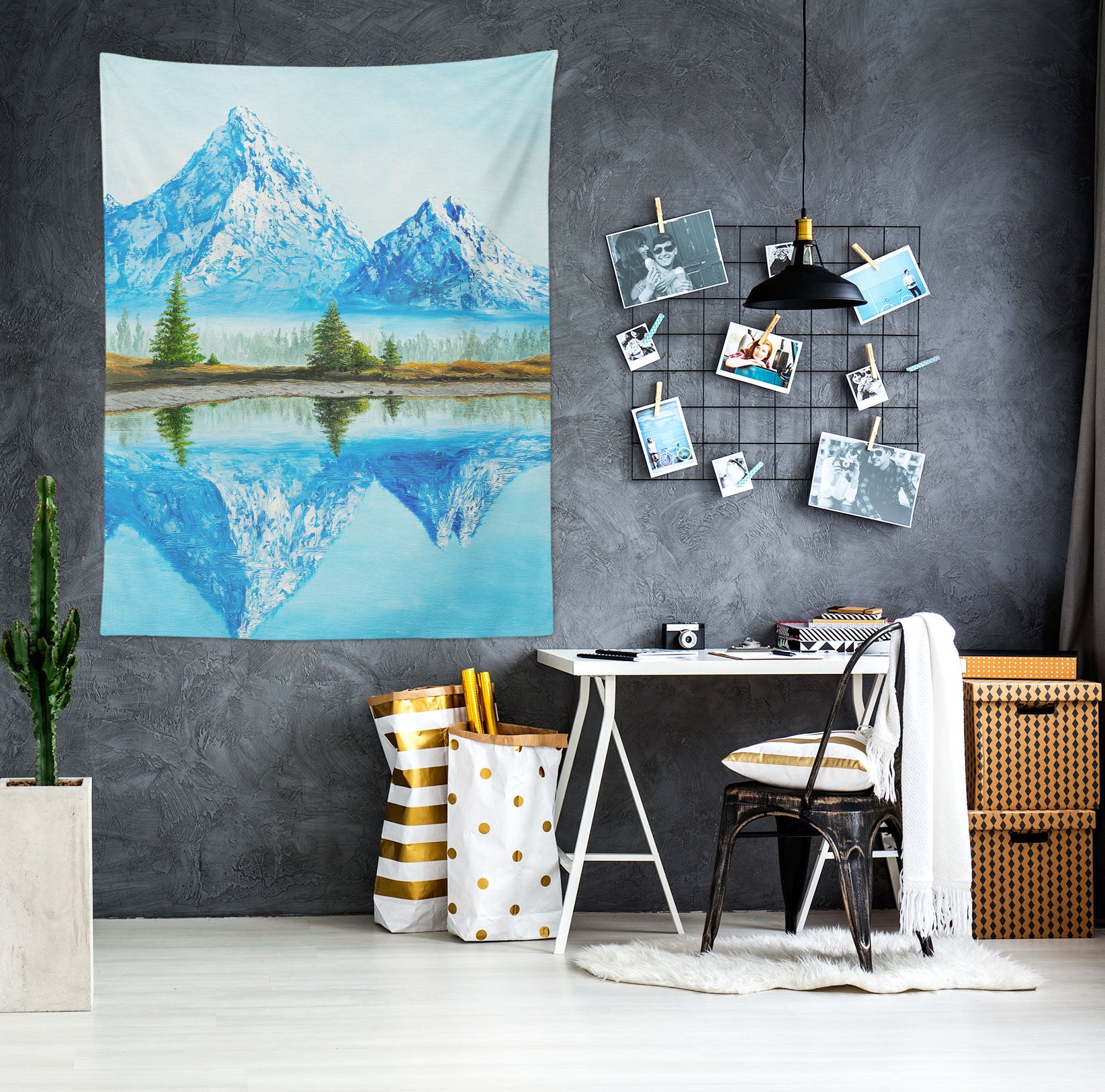 3D Snow Mountain Lake 5297 Marina Zotova Tapestry Hanging Cloth Hang