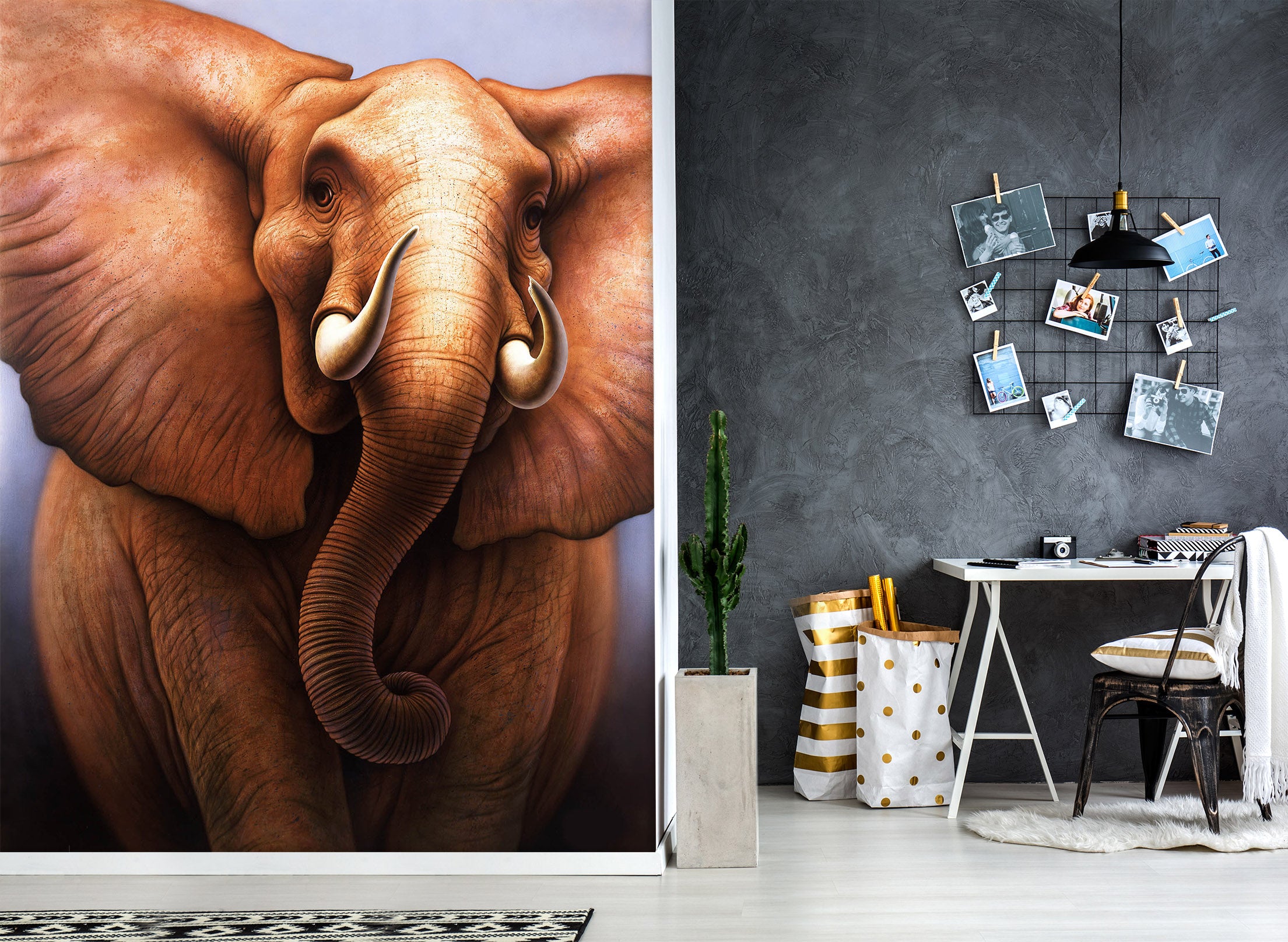 3D Elephant 1409 Jerry LoFaro Wall Mural Wall Murals