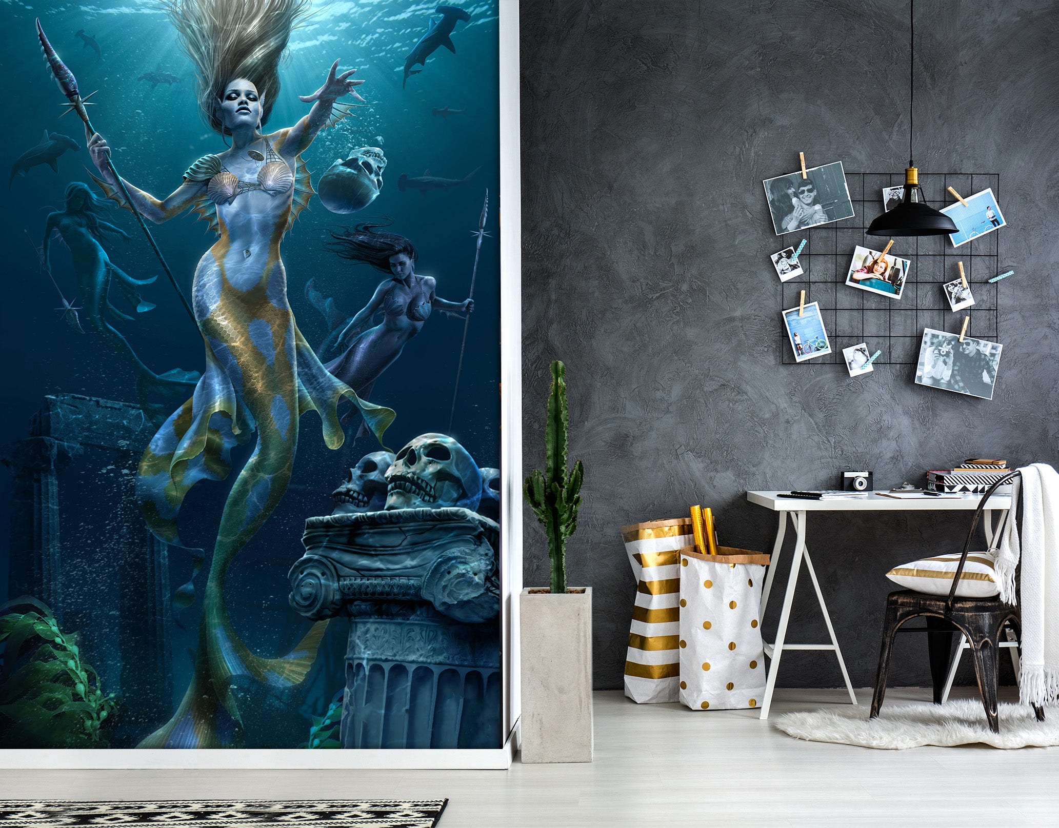3D Mermaid 5038 Tom Wood Wall Mural Wall Murals
