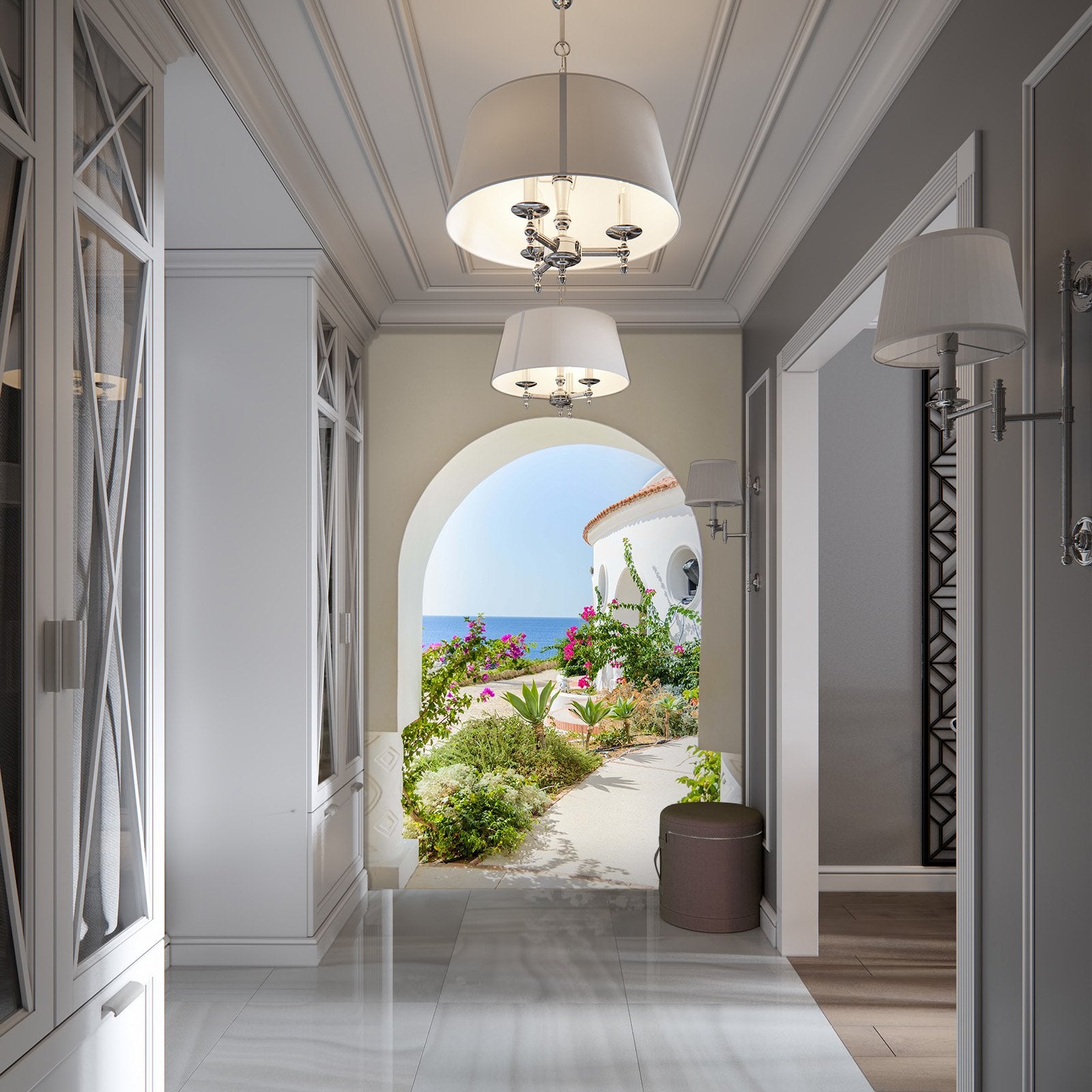 3D Arch Garden 102 Wall Murals Wallpaper AJ Wallpaper 