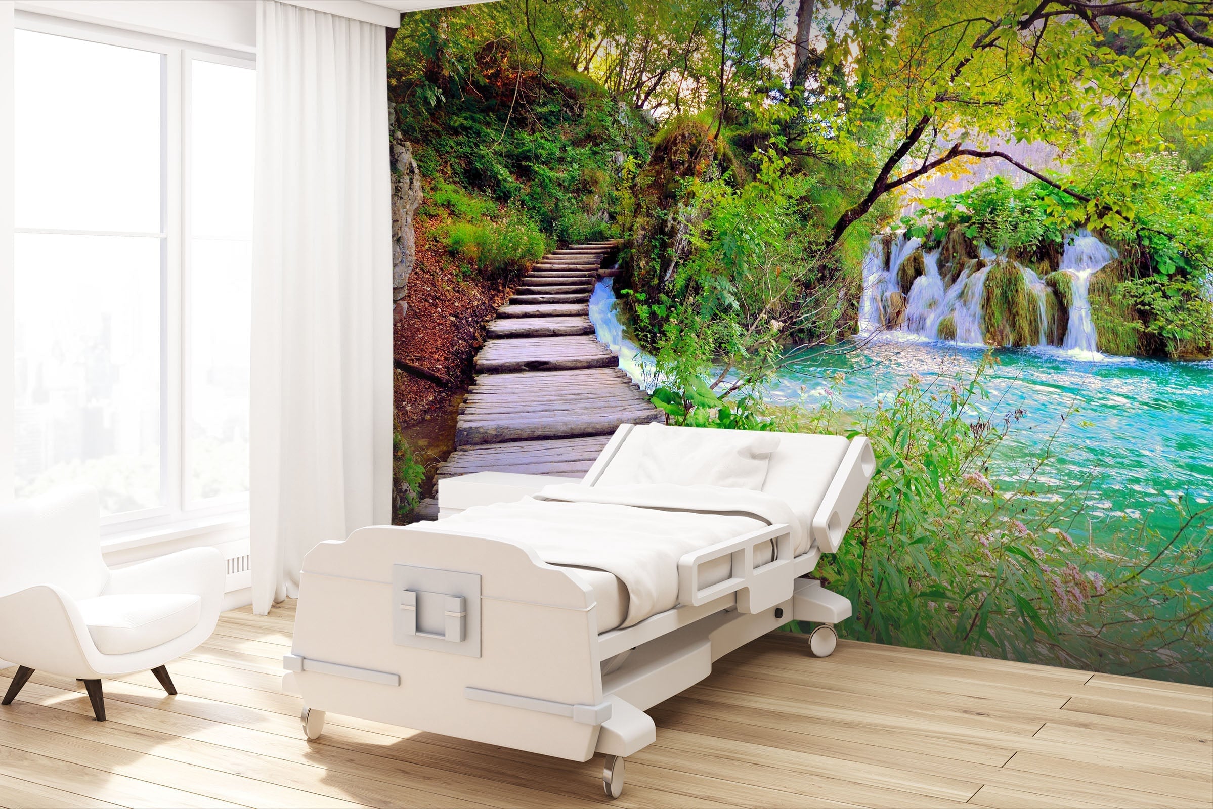 3D Small Road Waterfall 45 Wall Murals Wallpaper AJ Wallpaper 2 