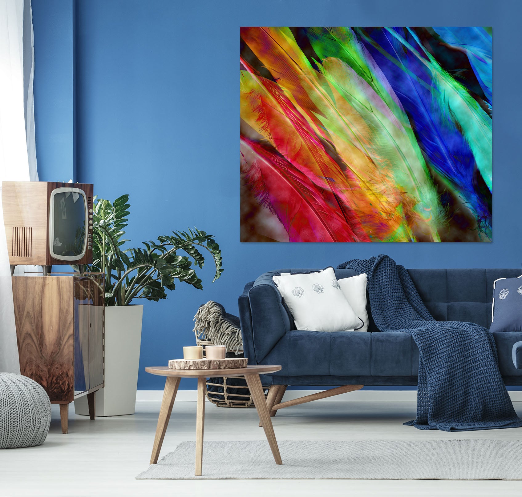 3D Colored Feathers 71105 Shandra Smith Wall Sticker