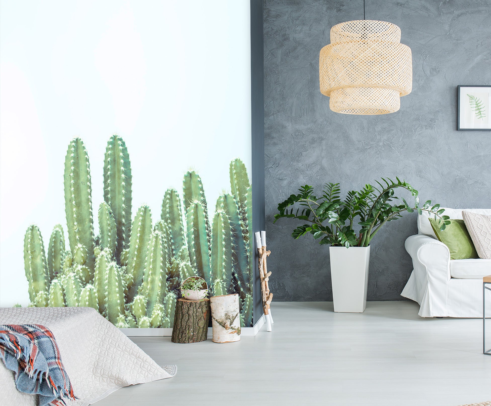3D Green Cactus 1302 Assaf Frank Wall Mural Wall Murals