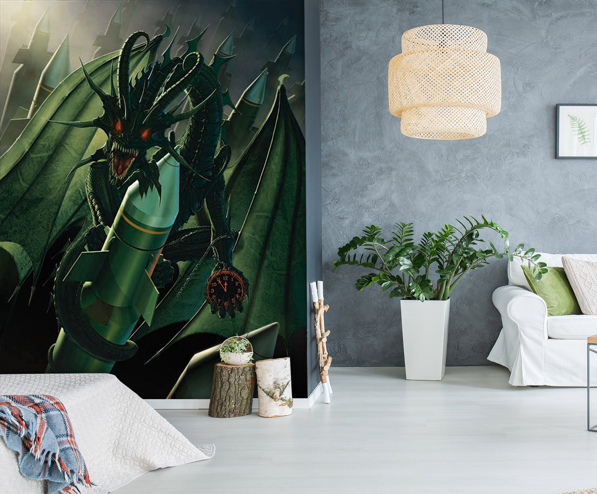 3D Doom Dragon 1508 Wall Murals Exclusive Designer Vincent Wallpaper AJ Wallpaper 