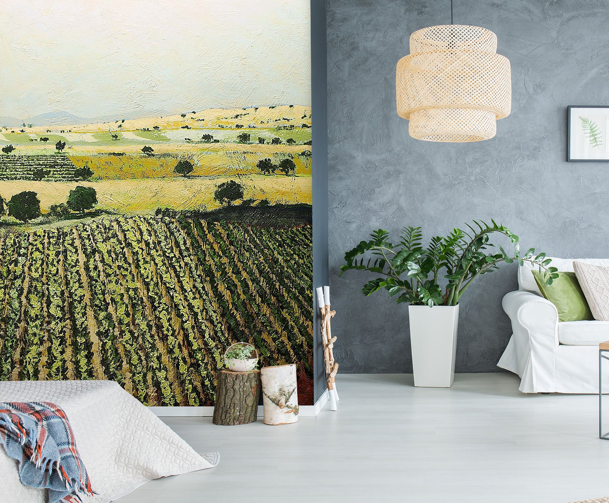 3D Golden Field 253 Allan P. Friedlander Wall Mural Wall Murals