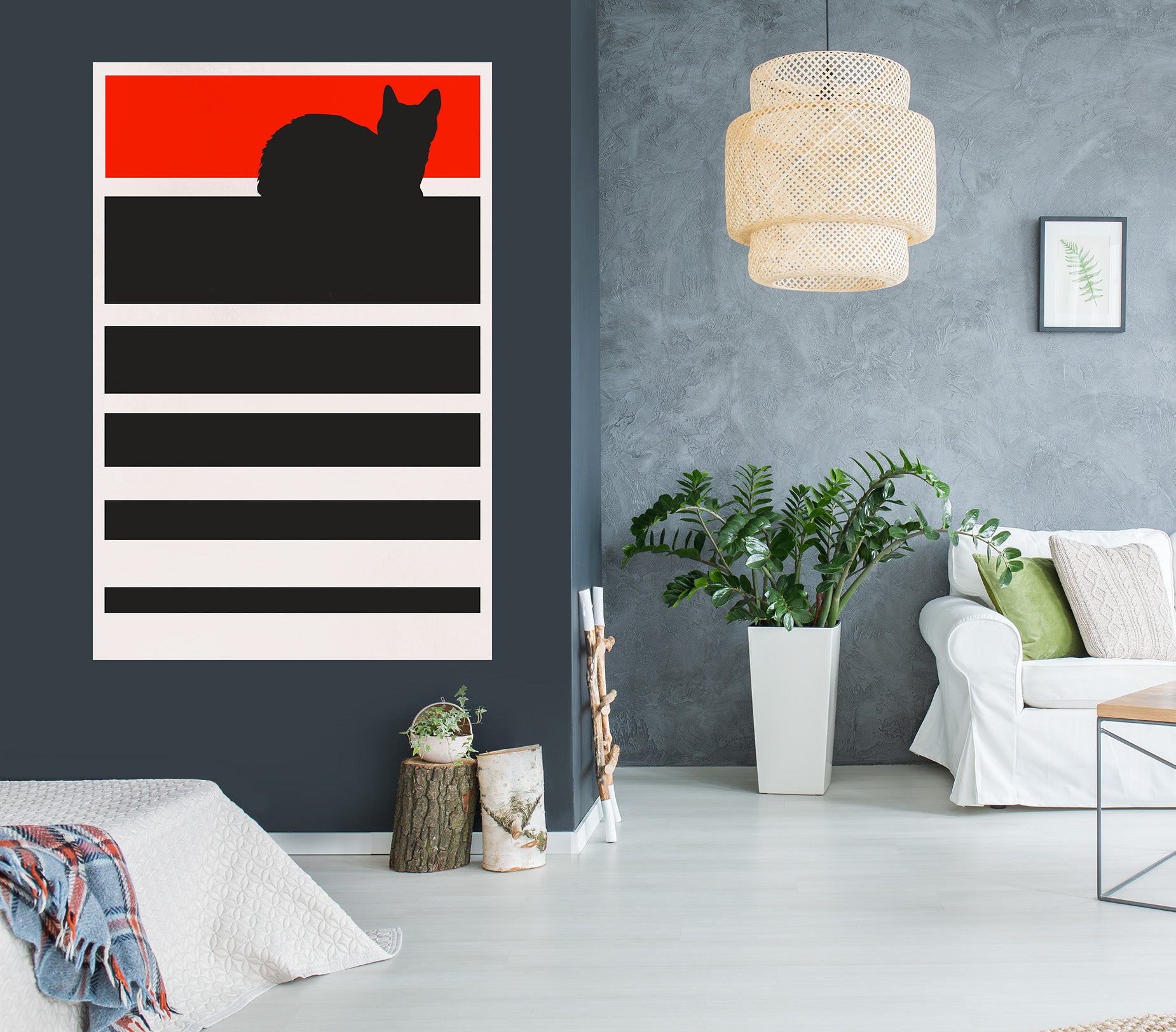 3D Orange Cat 138 Boris Draschoff Wall Sticker