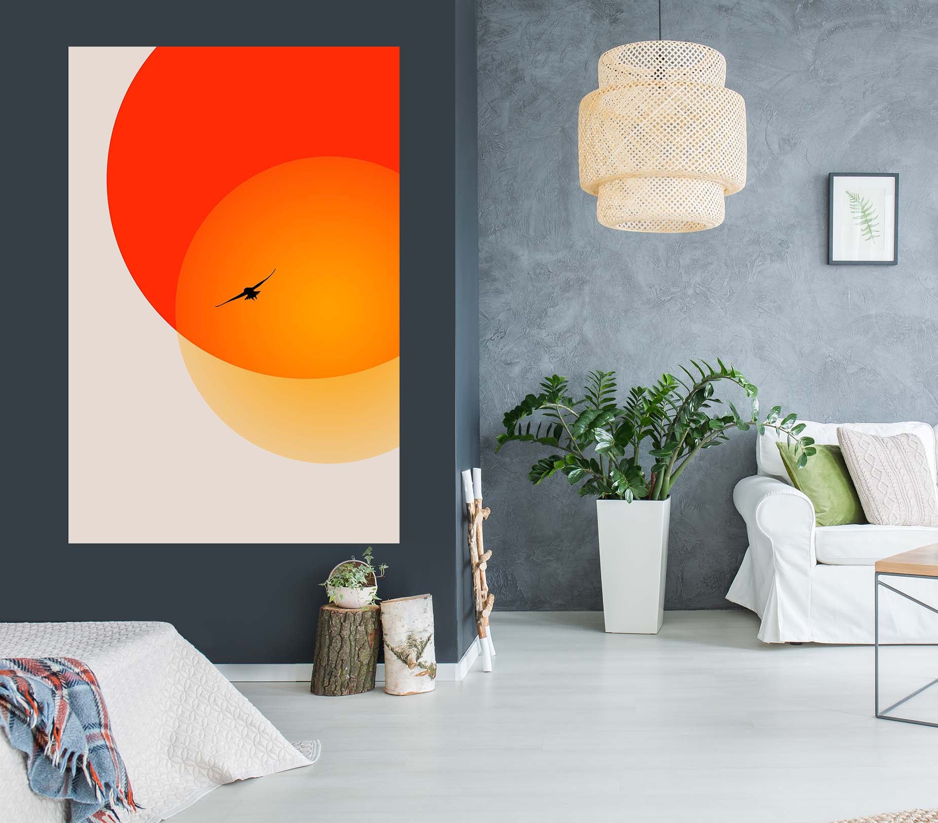 3D Two Suns 151 Boris Draschoff Wall Sticker