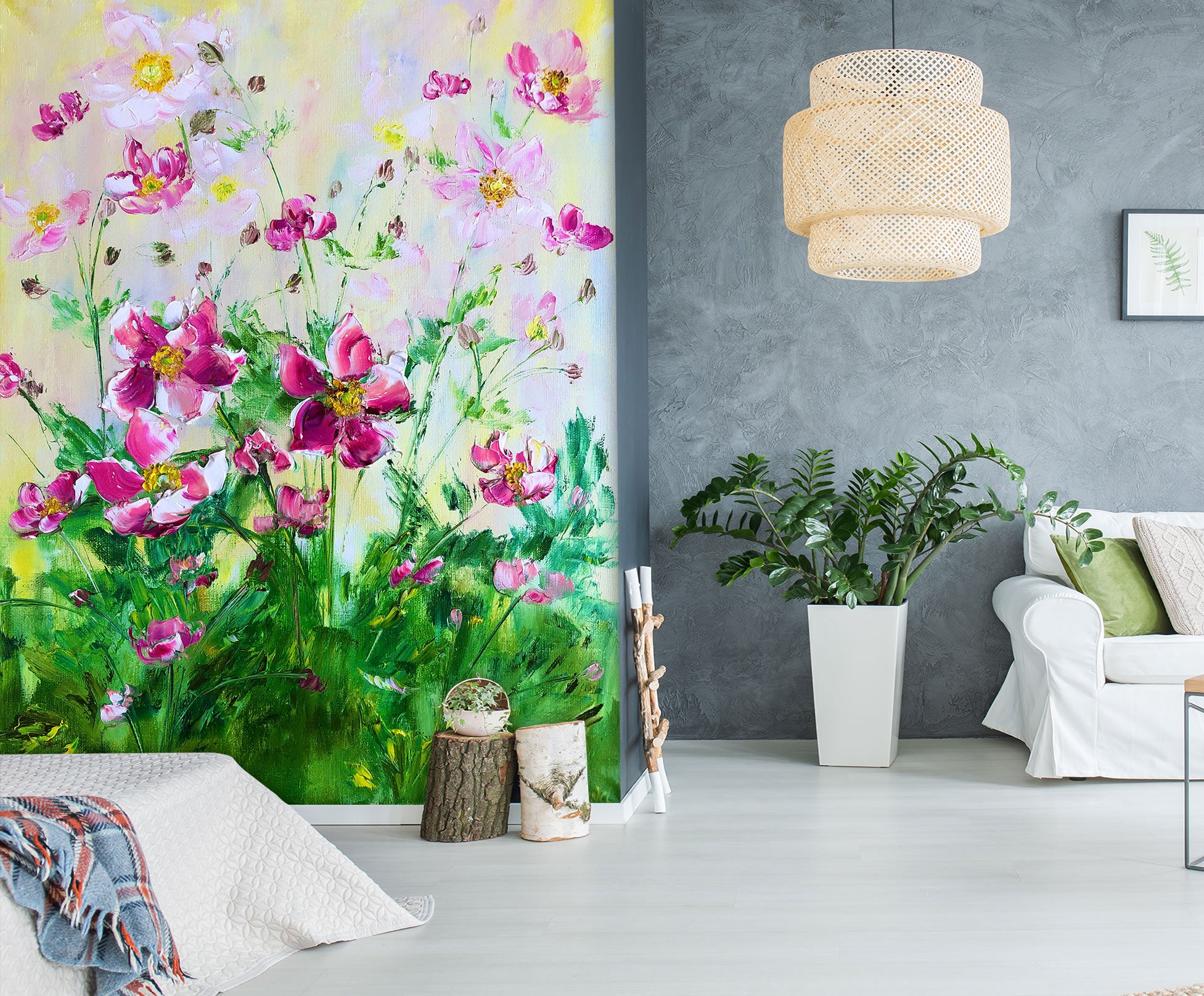 3D Pink Garden 175 Skromova Marina Wall Mural Wall Murals