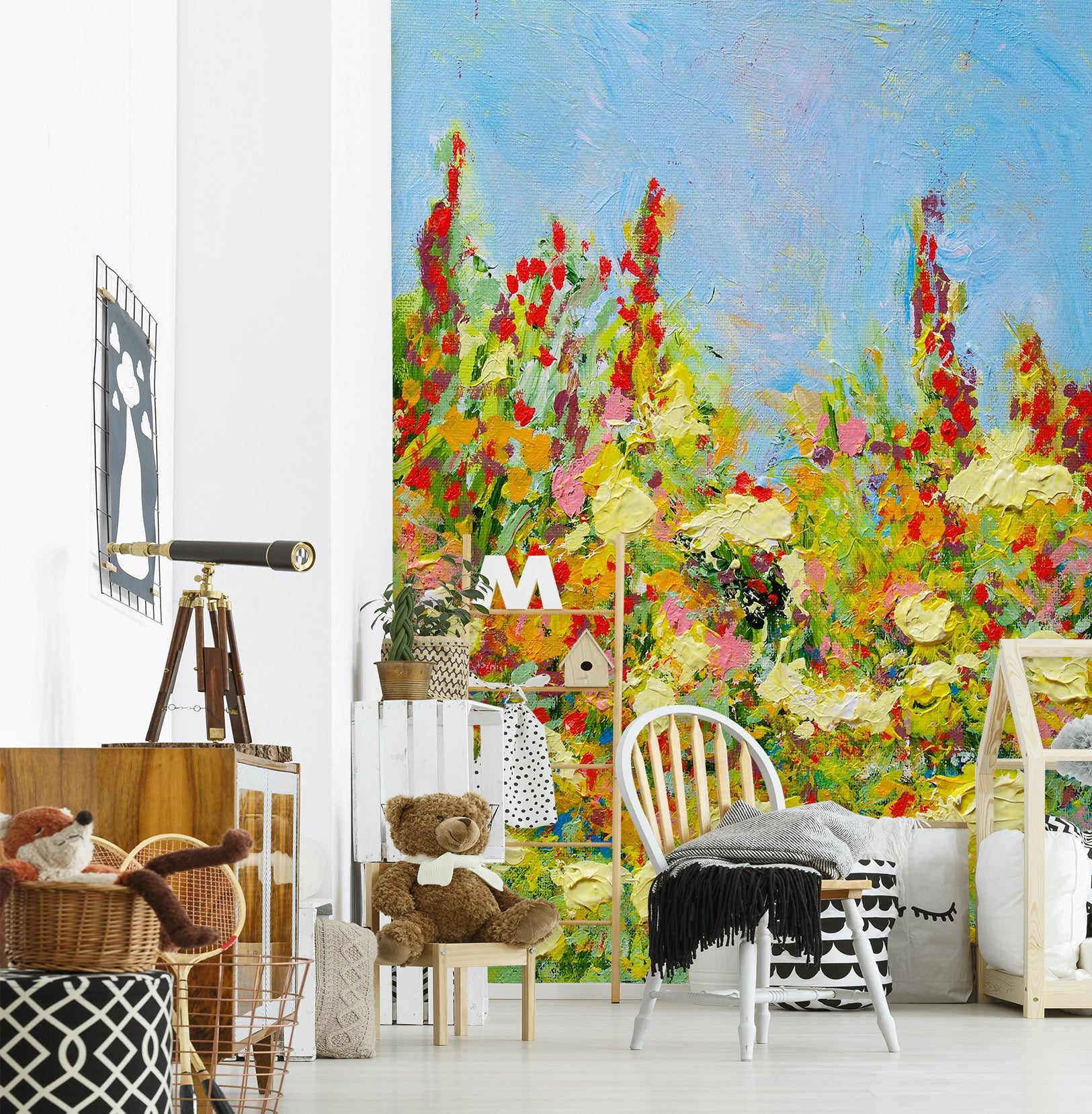 3D Colored Wild Flowers 268 Allan P. Friedlander Wall Mural Wall Murals