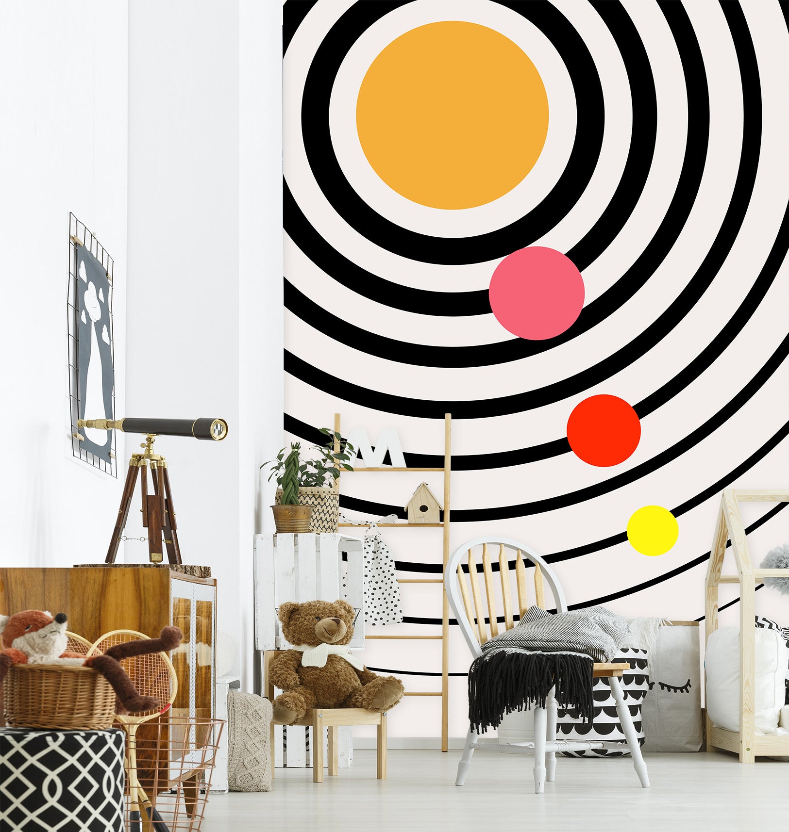 3D Black Circle 1497 Boris Draschoff Wall Mural Wall Murals