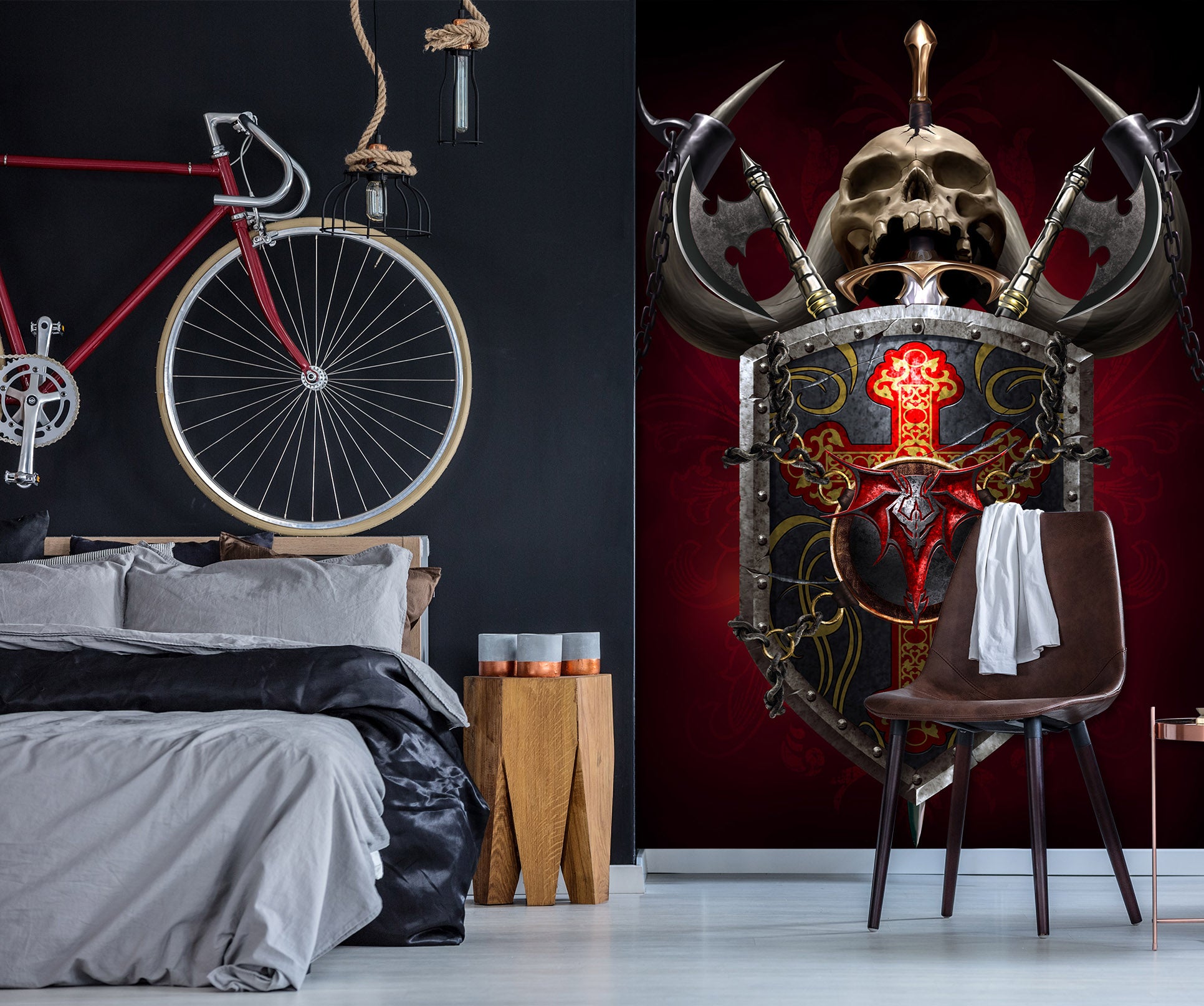 3D Metal Armor Skeleton 5036 Tom Wood Wall Mural Wall Murals