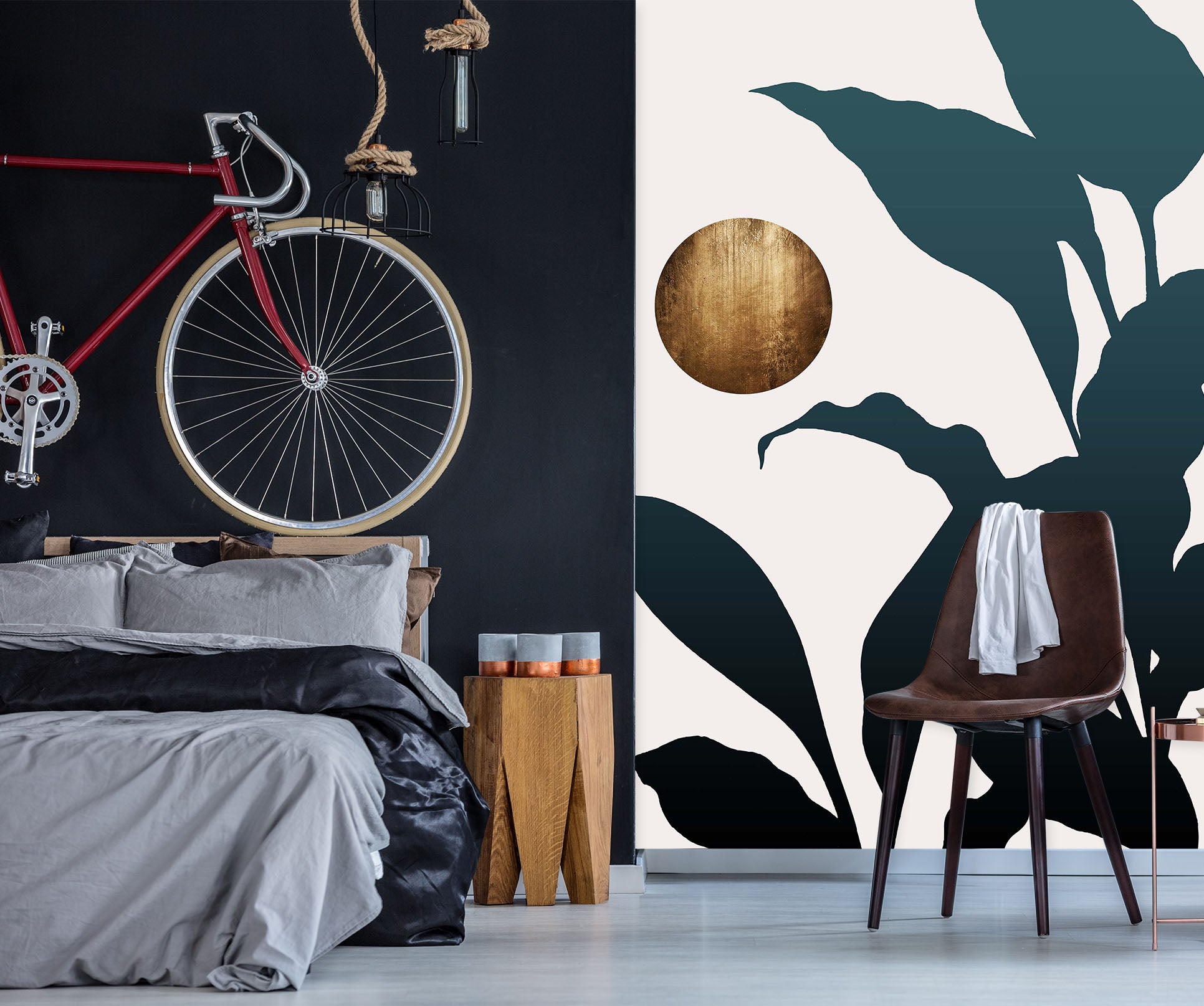 3D Leaves Moon 1444 Boris Draschoff Wall Mural Wall Murals