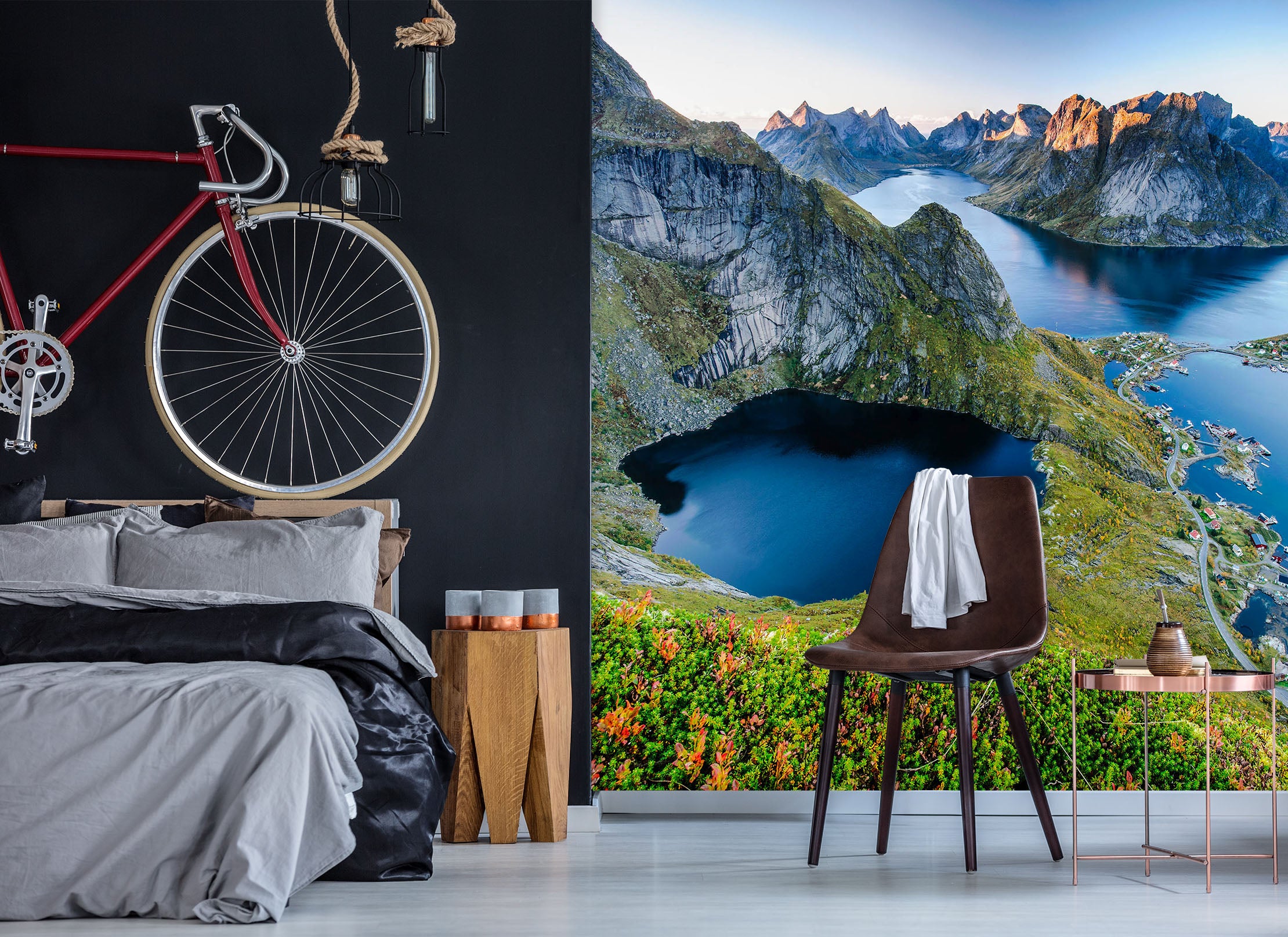 3D Mountain Lake 57244 Wall Murals