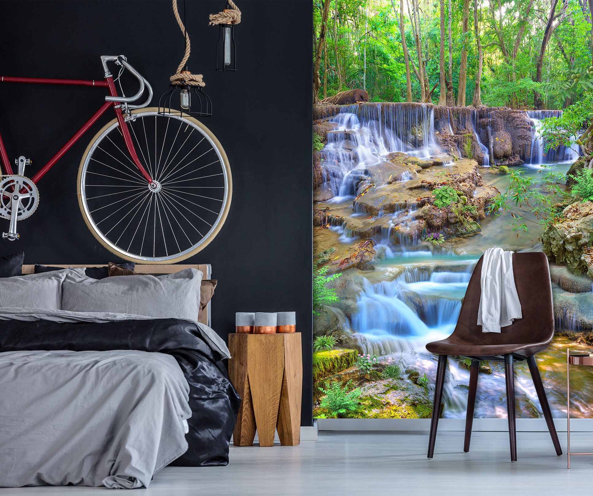 3D Stream Water 1968 Wall Murals