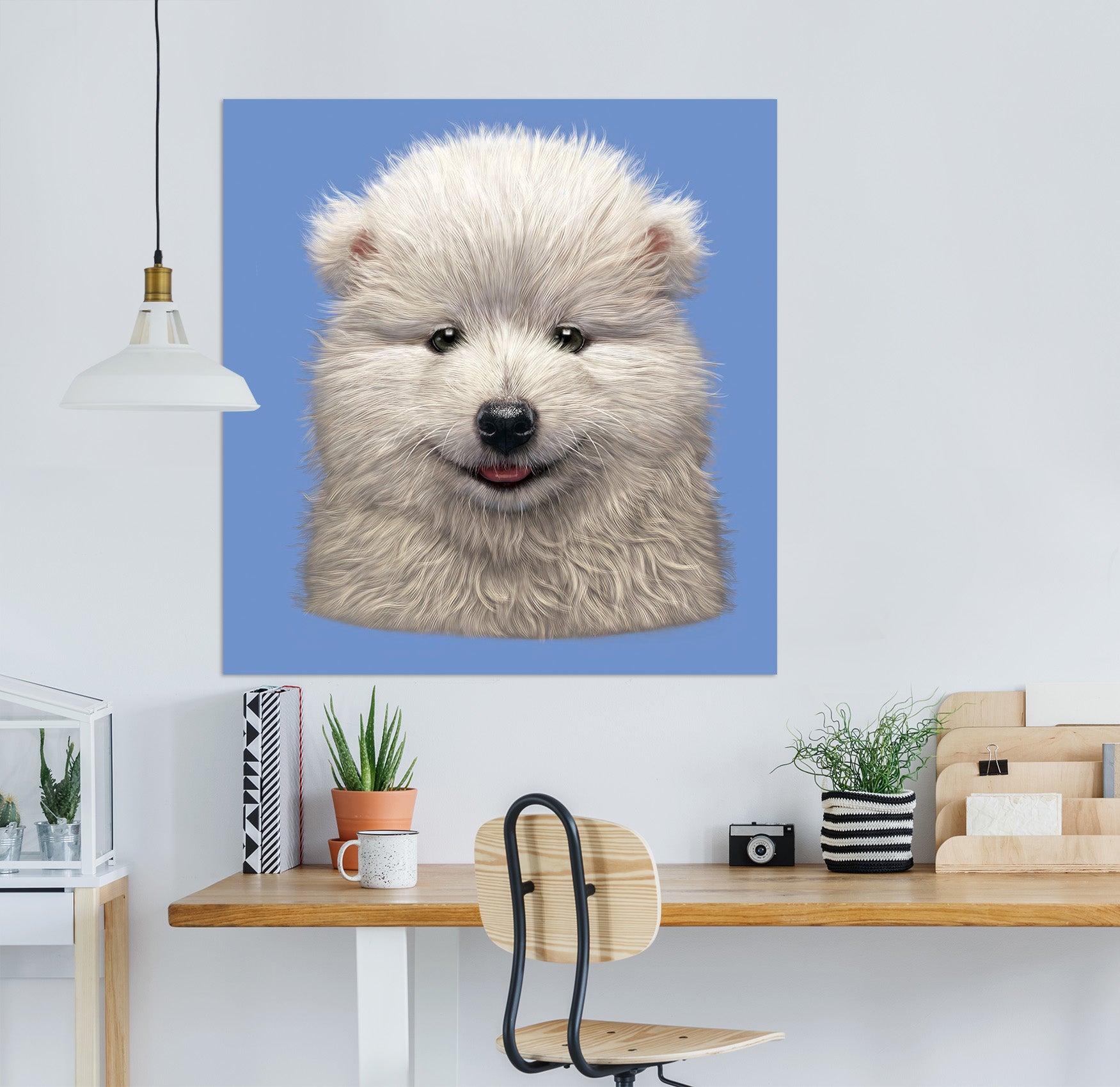 3D Samoyed Puppy BF Def 066 Vincent Hie Wall Sticker