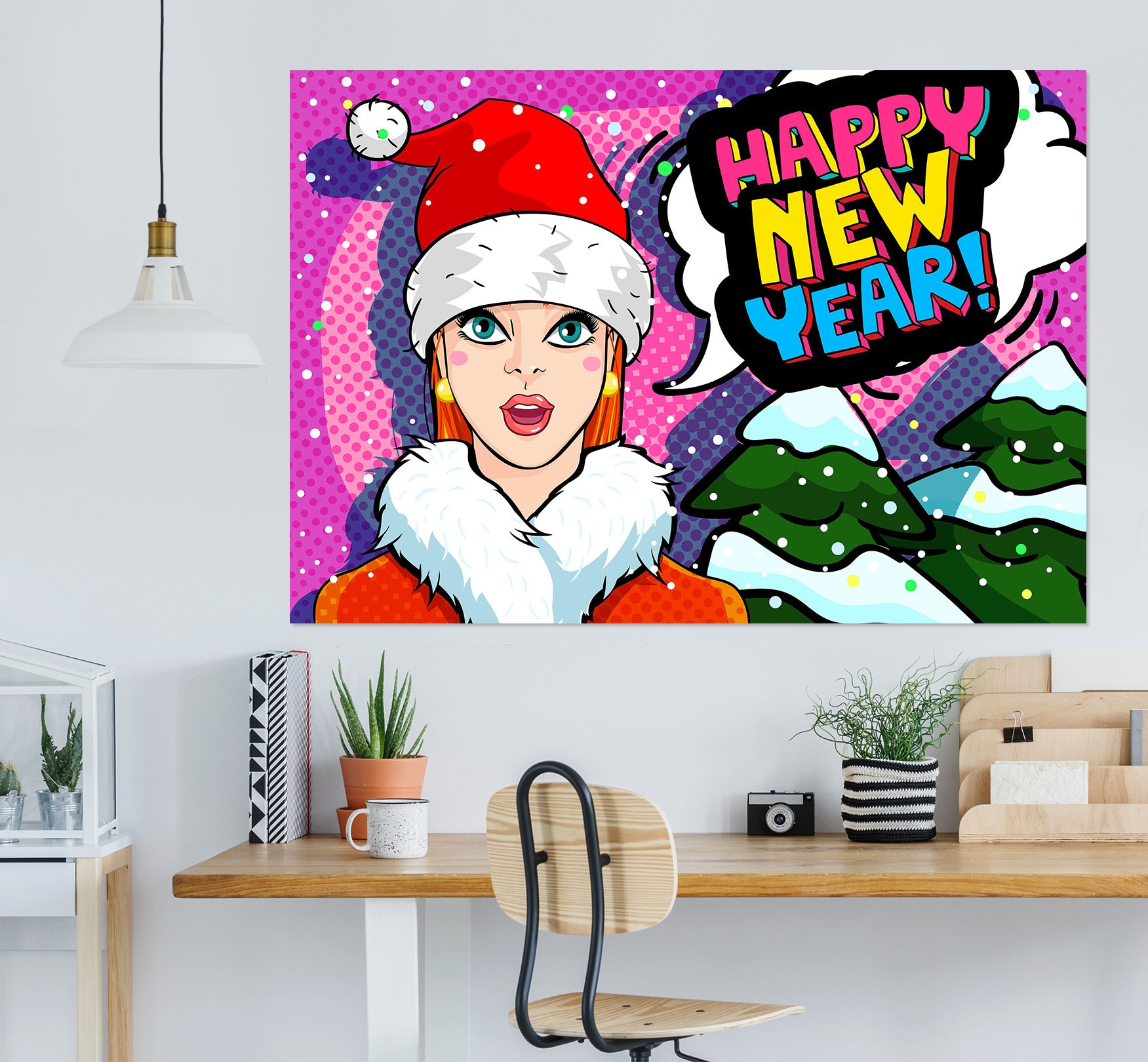 3D Christmas Woman 1053 Wall Sticker