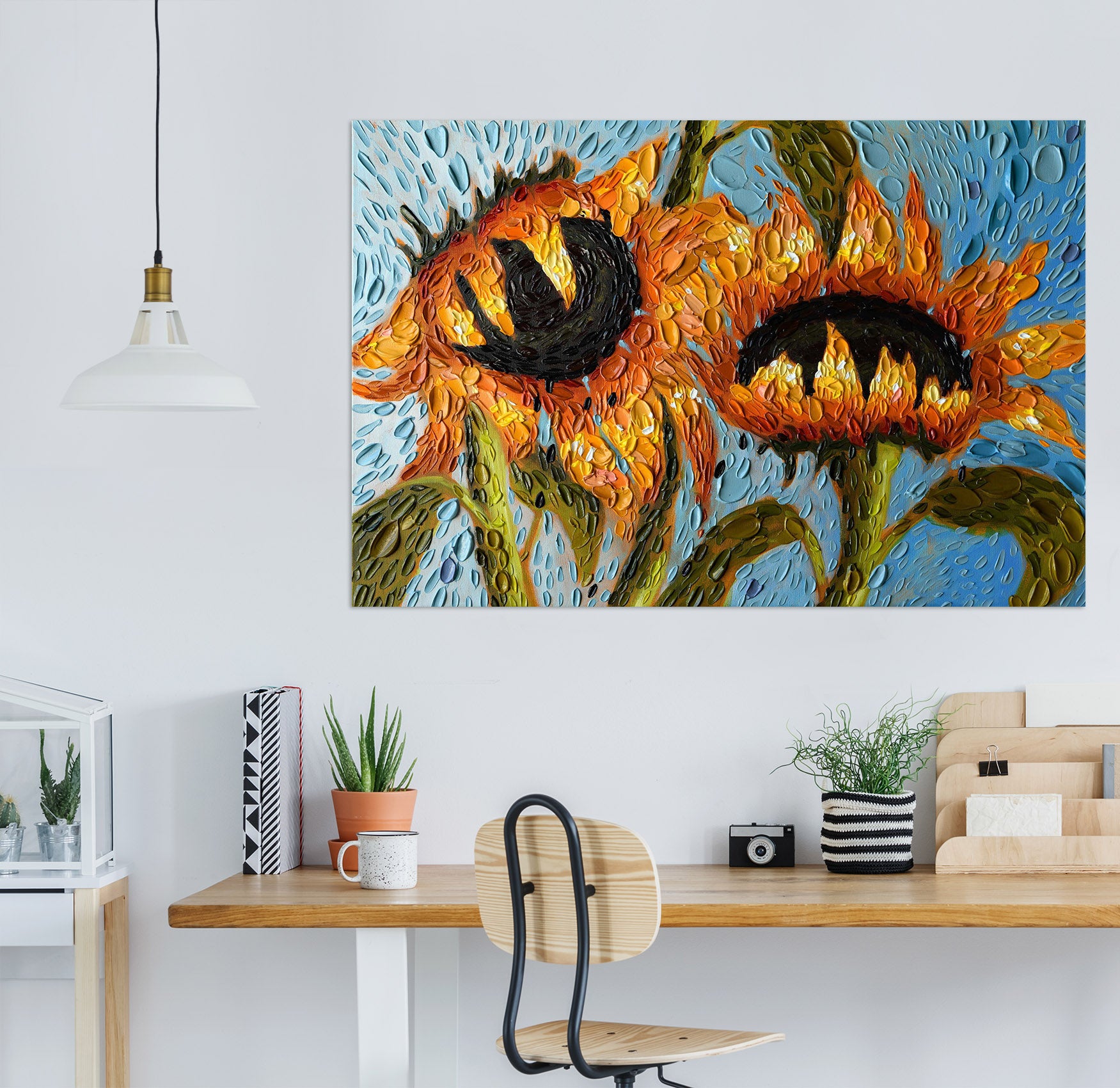 3D Sunflowers 024 Dena Tollefson Wall Sticker