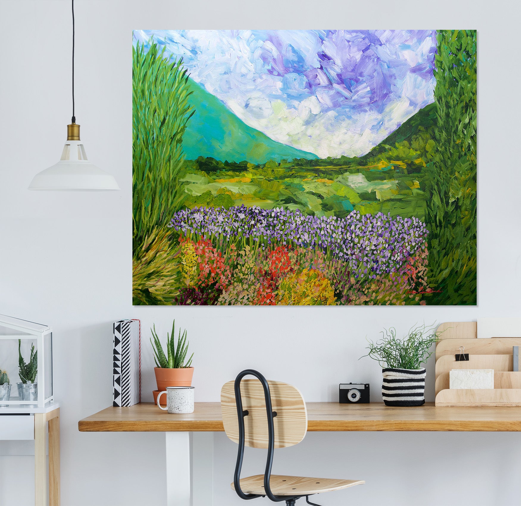 3D Purple Valley 251 Allan P. Friedlander Wall Sticker