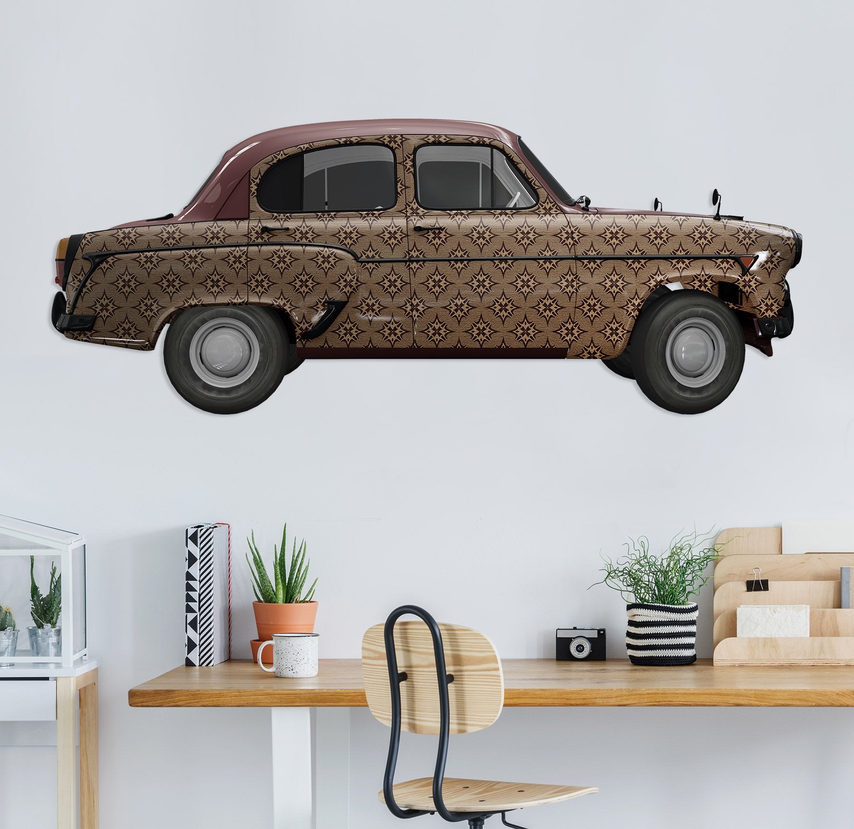 3D Muddy Classic Car 274 Vehicles Wallpaper AJ Wallpaper 