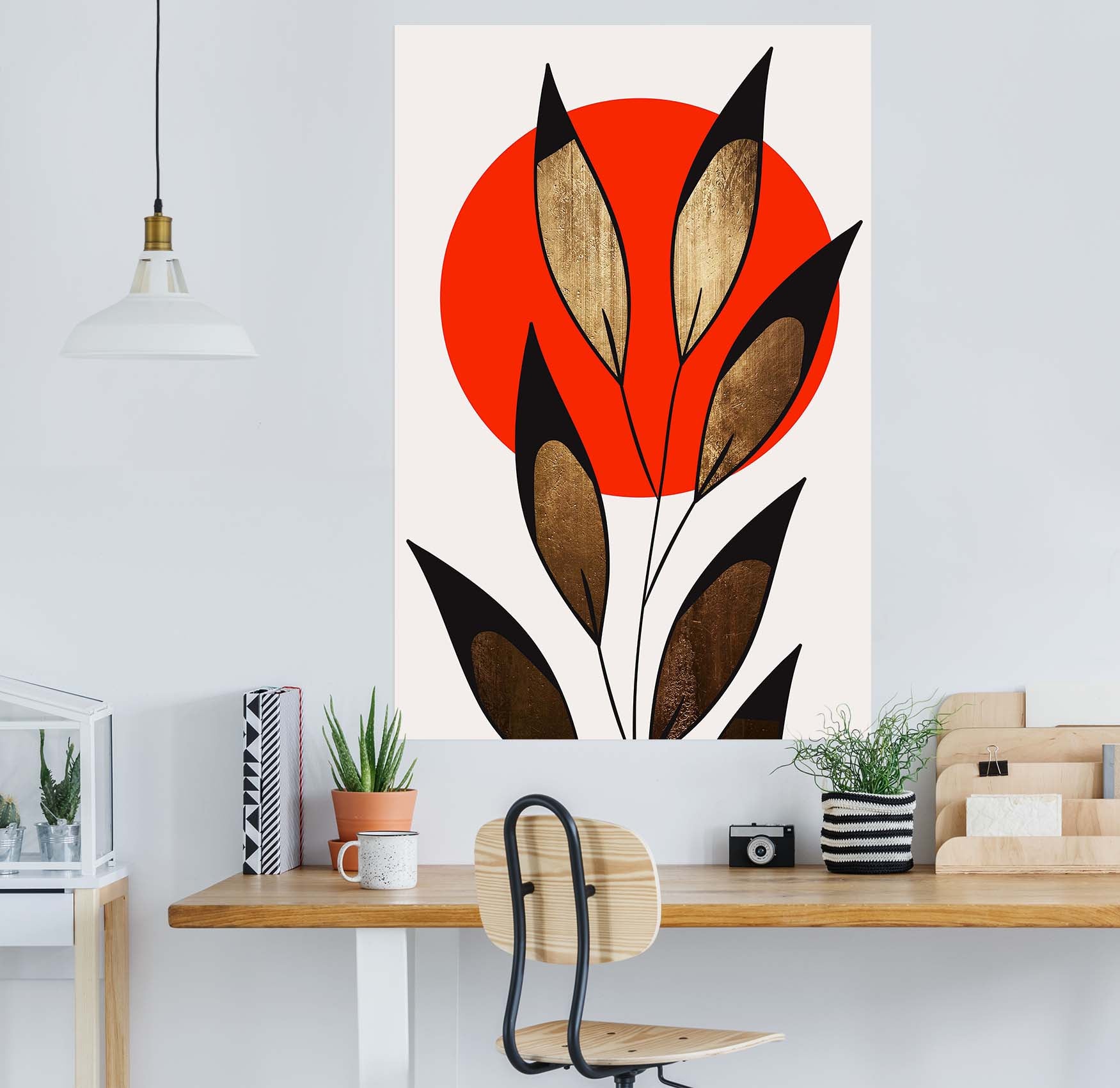 3D Sun Leaves 123 Boris Draschoff Wall Sticker