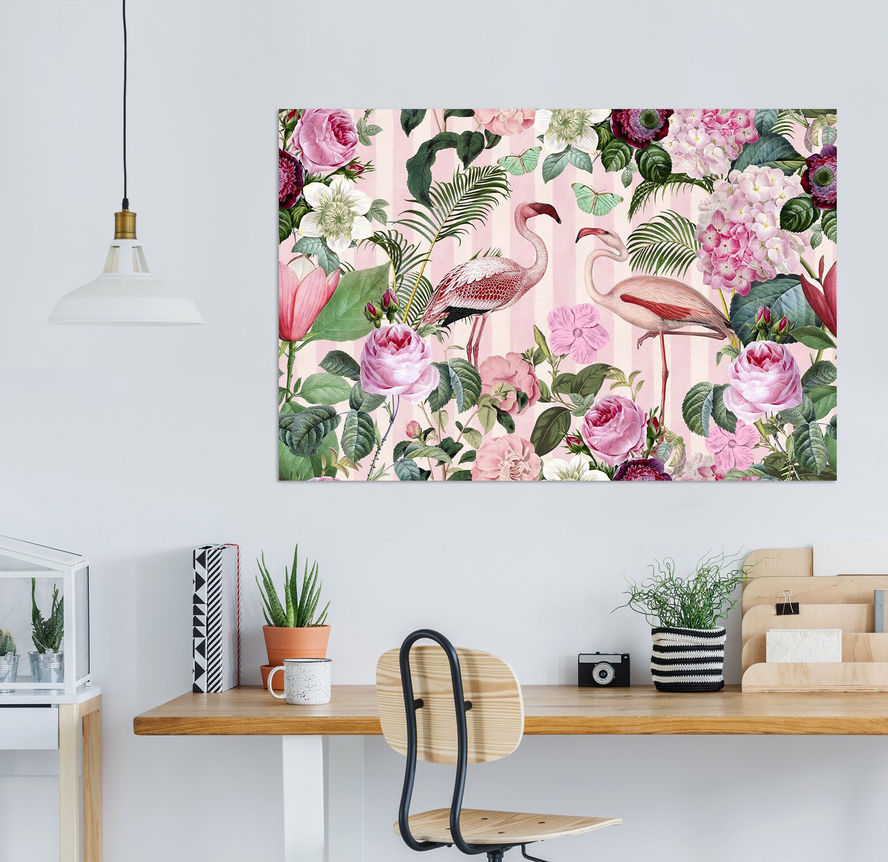 3D Pink Flamingo 019 Andrea haase Wall Sticker