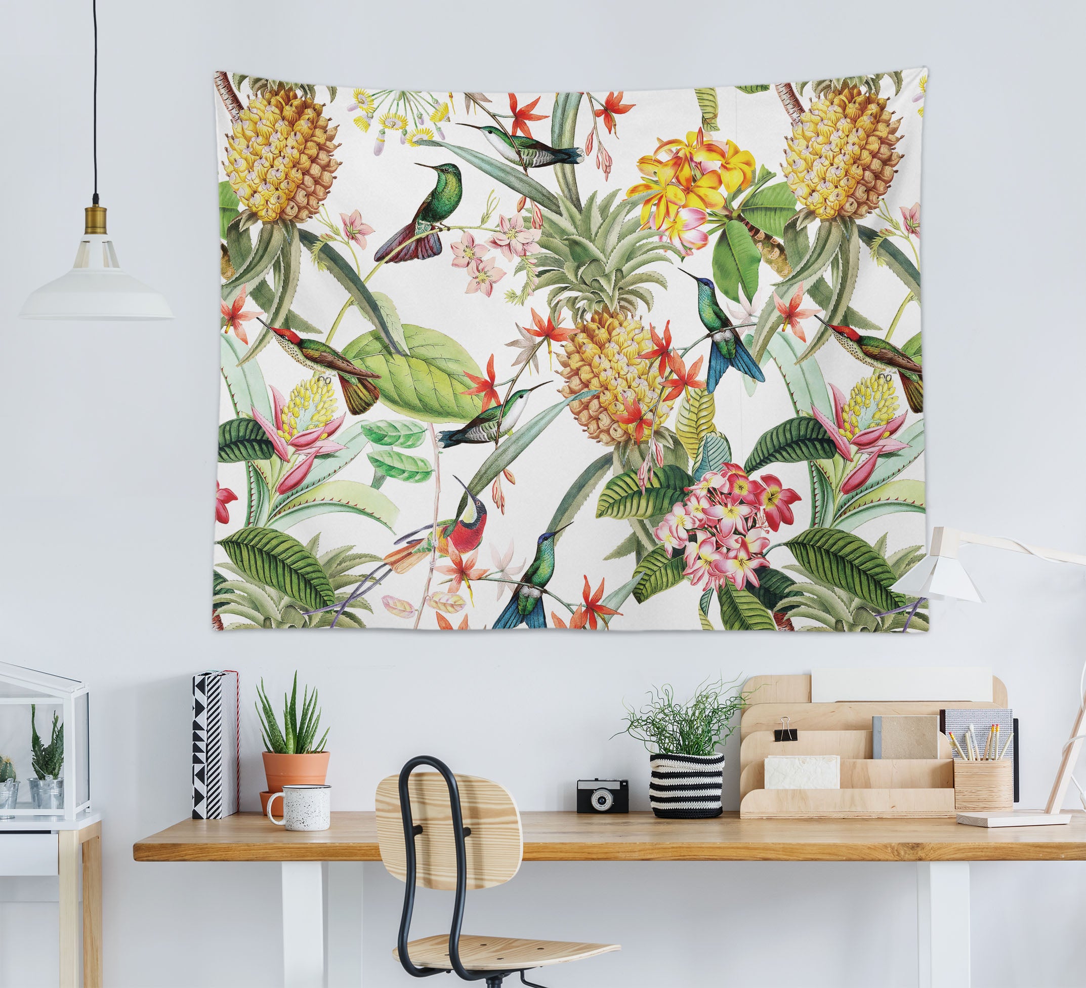 3D Pineapple Bird 5343 Uta Naumann Tapestry Hanging Cloth Hang
