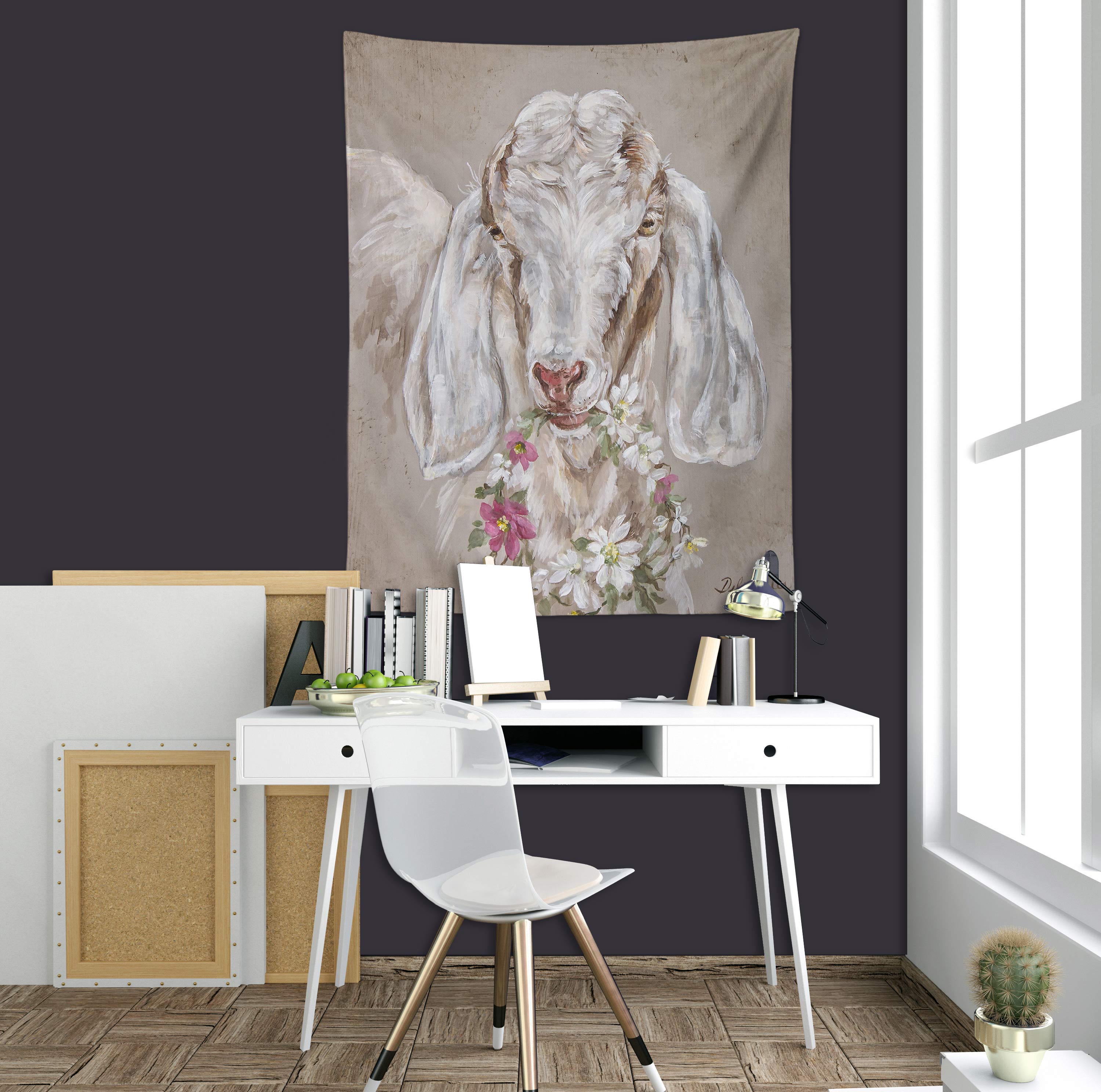 3D Sheep Wreath 111214 Debi Coules Tapestry Hanging Cloth Hang