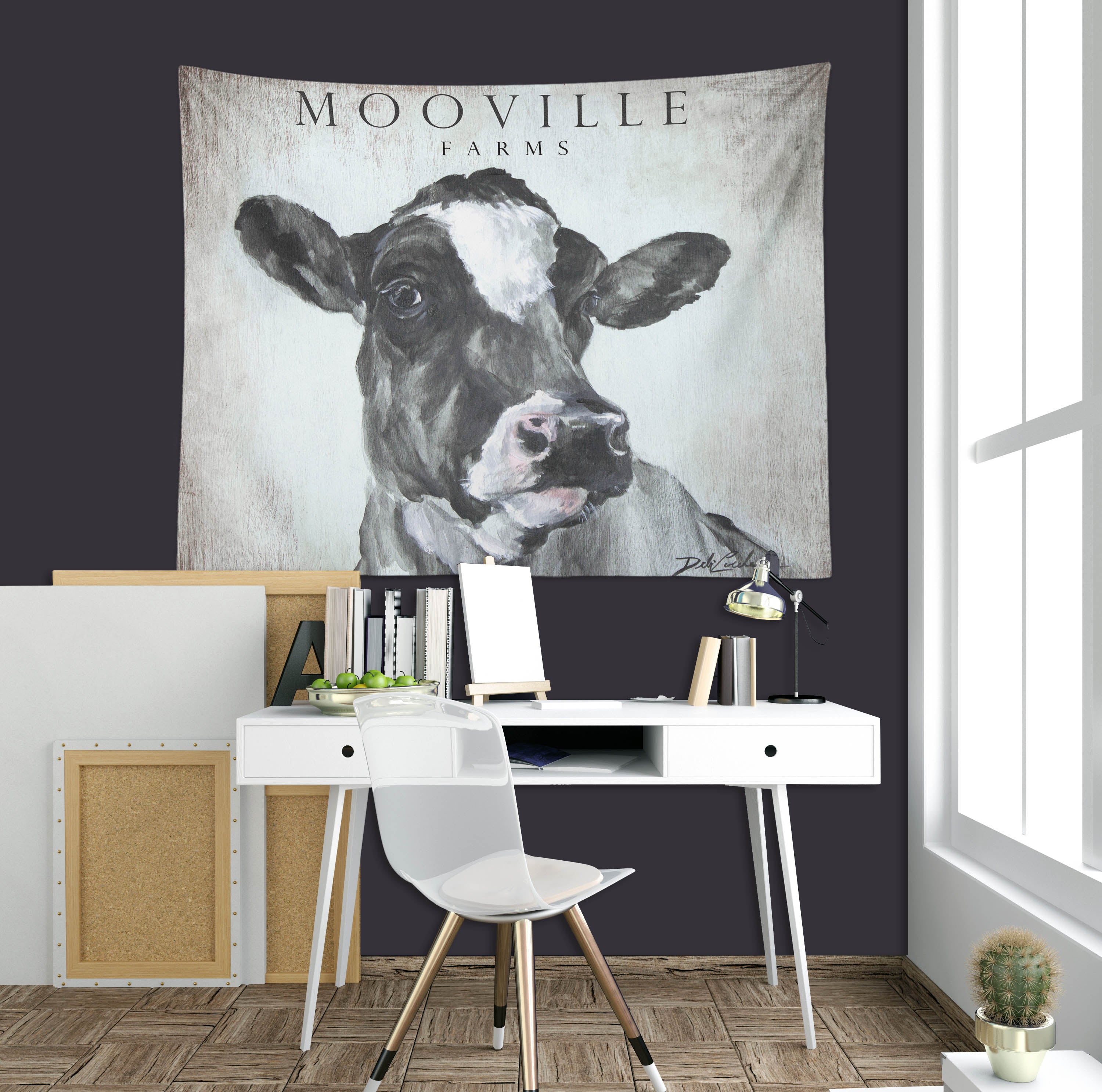 3D Animal Cow 7809 Debi Coules Tapestry Hanging Cloth Hang