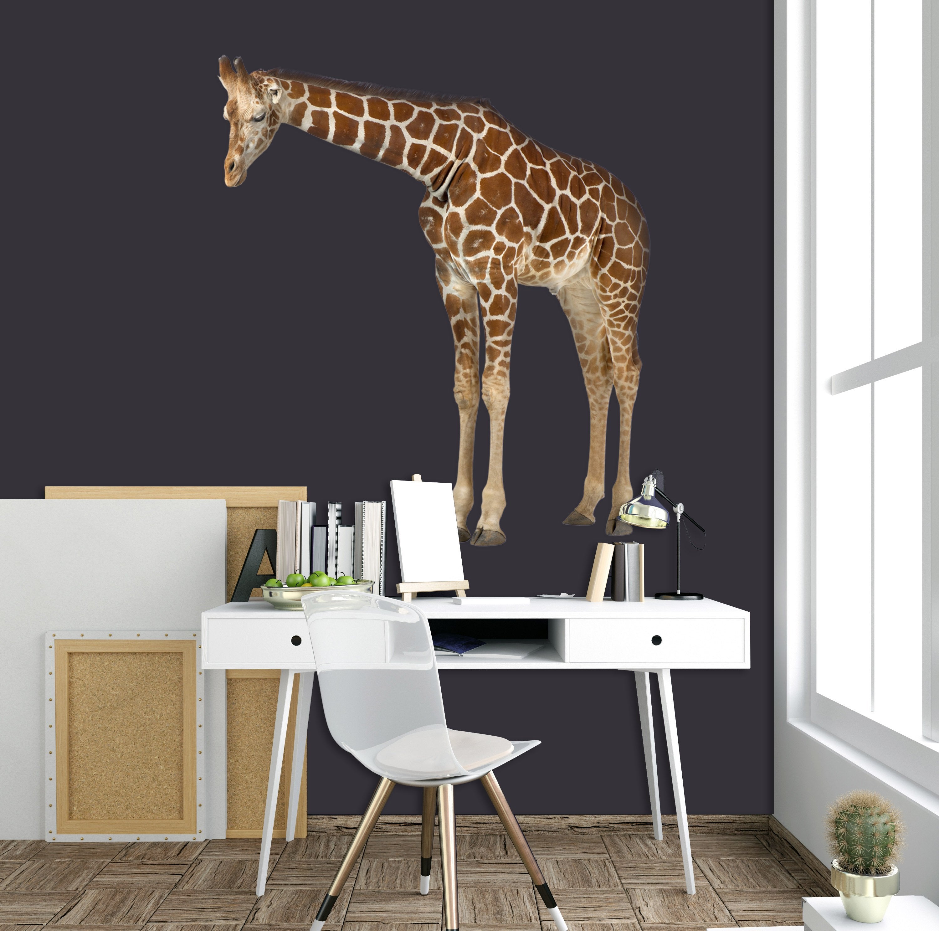 3D Duck Giraffe 089 Animals Wall Stickers Wallpaper AJ Wallpaper 