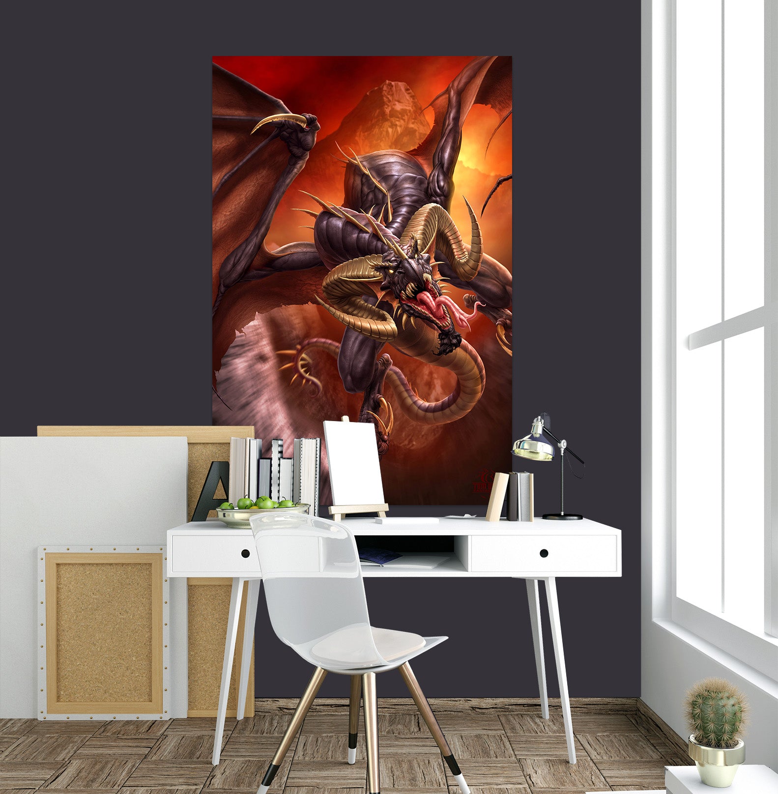 3D Big Dragon 5117 Tom Wood Wall Sticker