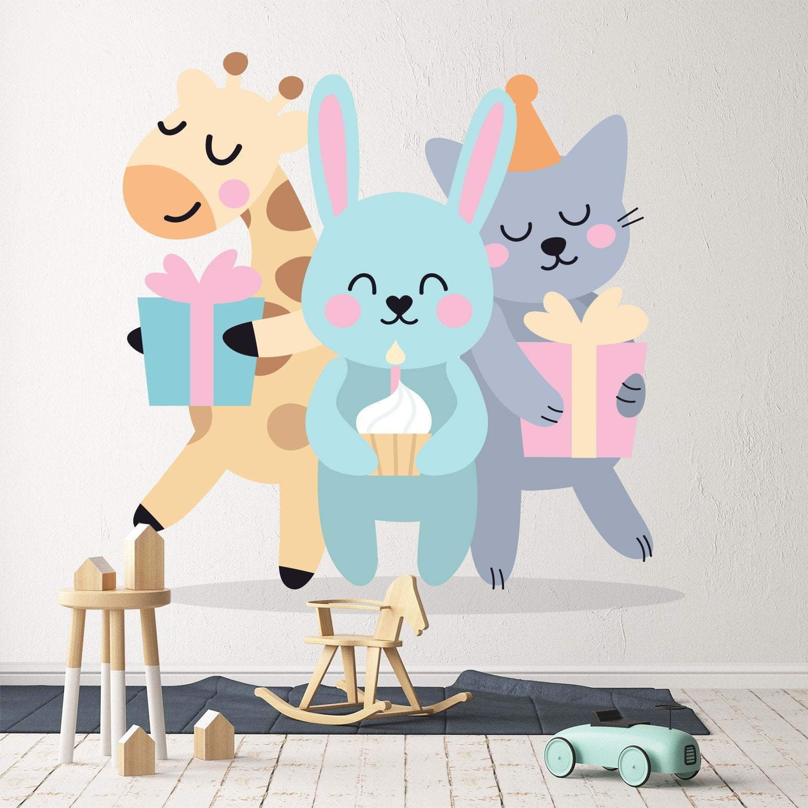 3D Cute Rabbit 230 Wall Stickers Wallpaper AJ Wallpaper 