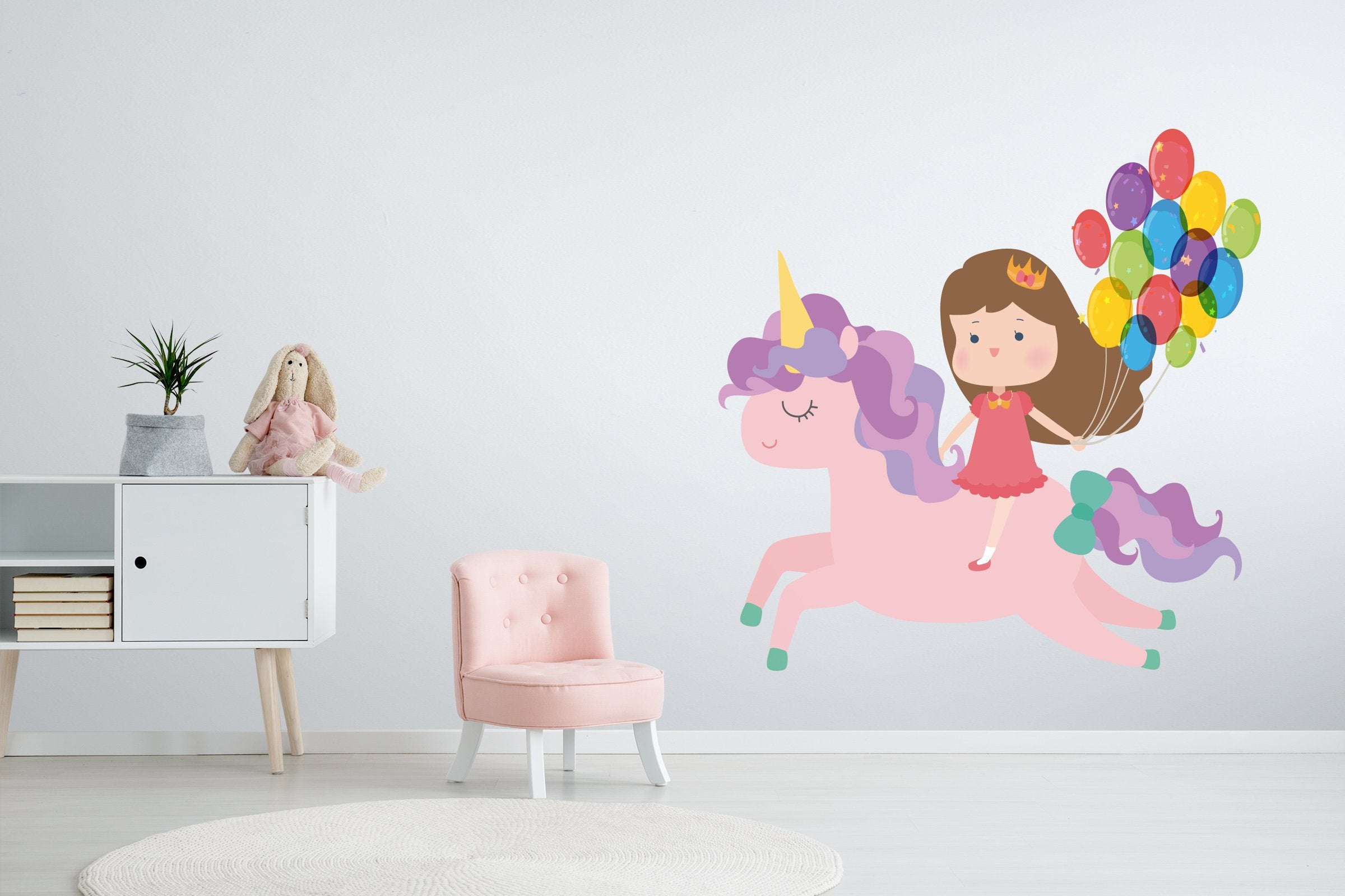 3D Unicorn Girl 148 Wall Stickers Wallpaper AJ Wallpaper 
