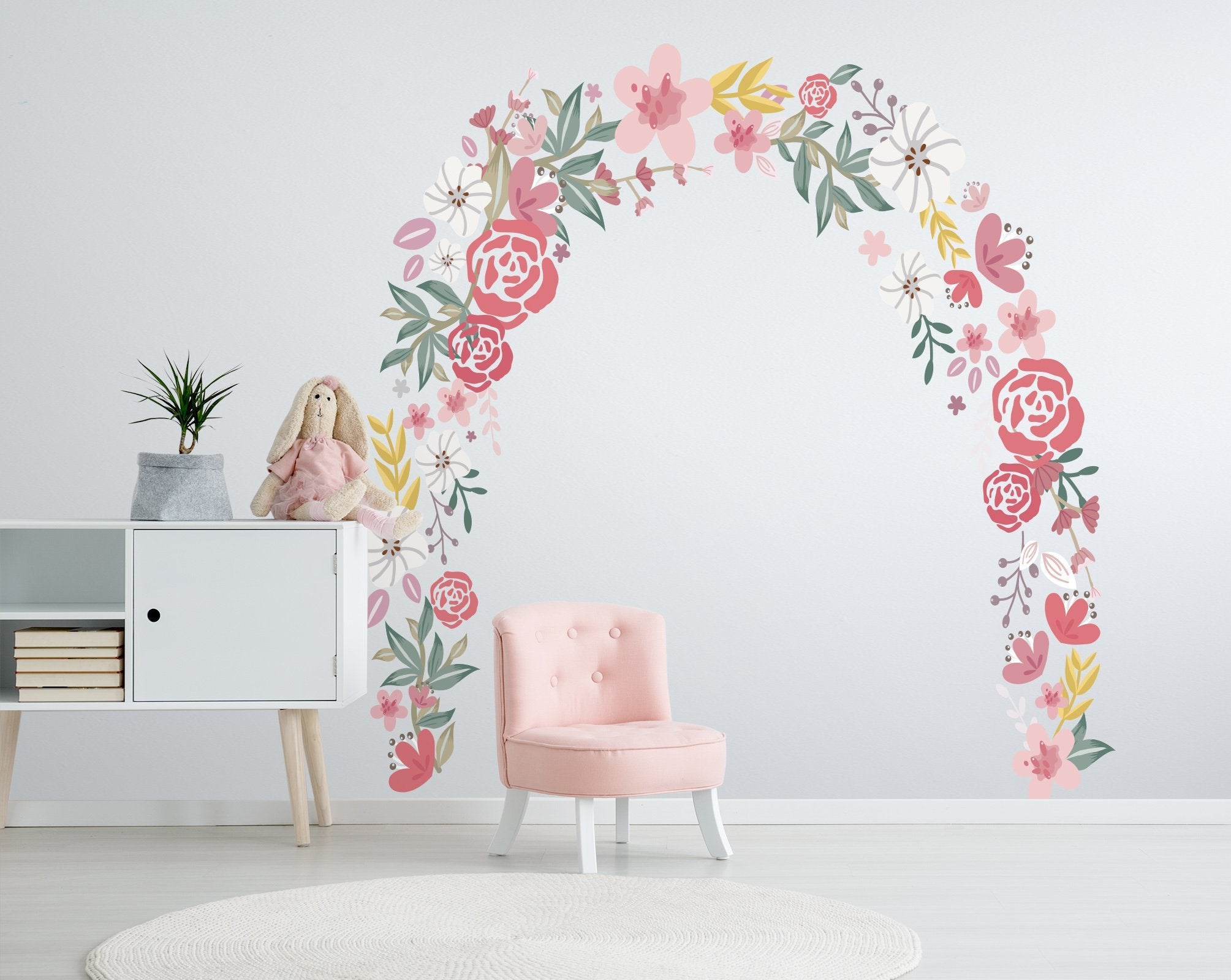 3D Powder Wreath 251 Wall Stickers Wallpaper AJ Wallpaper 